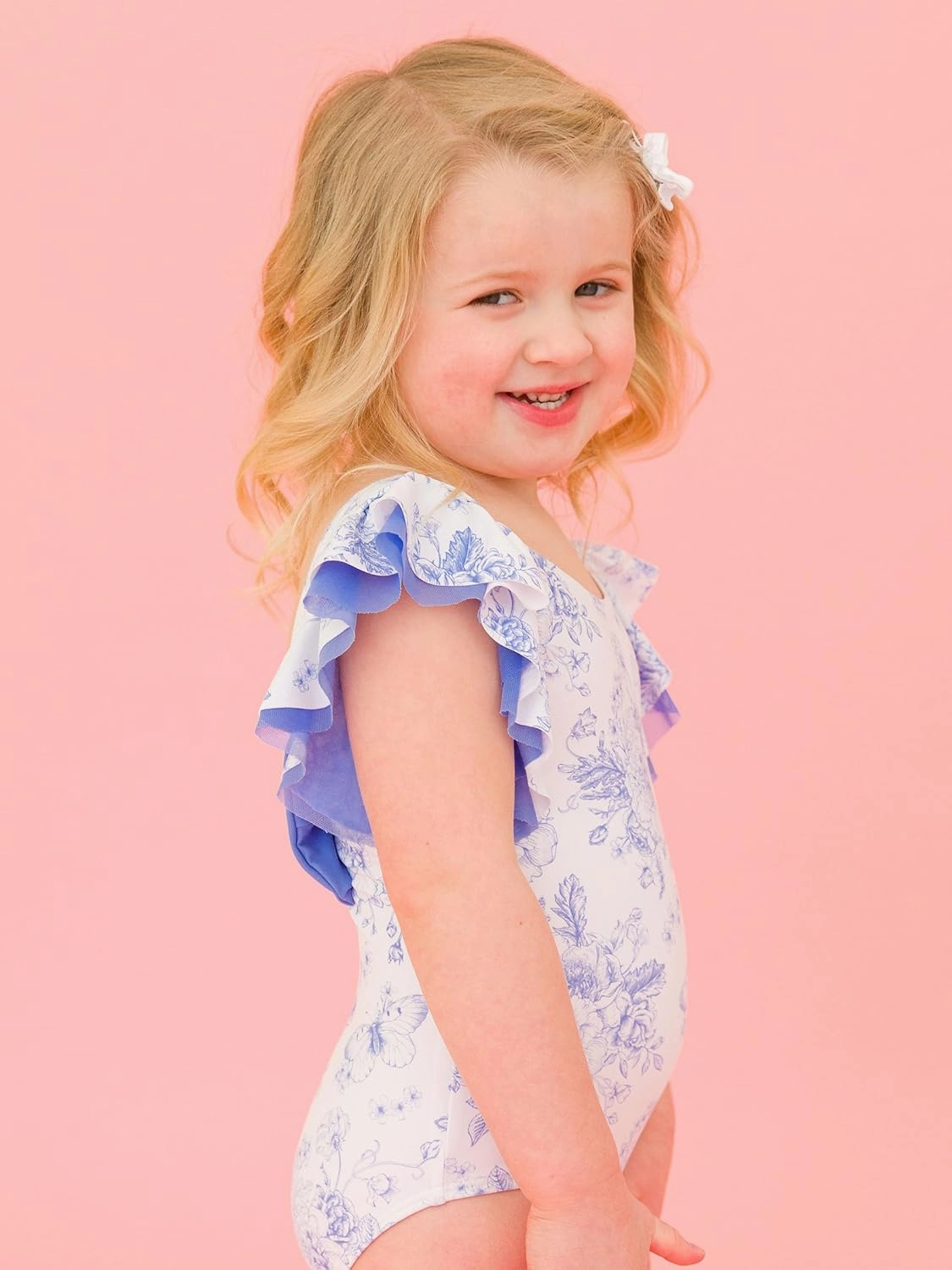 RuffleButts? Baby/Toddler Girls Ruffle Strap One Piece Swimsuit w/UPF 50  Sun Protection