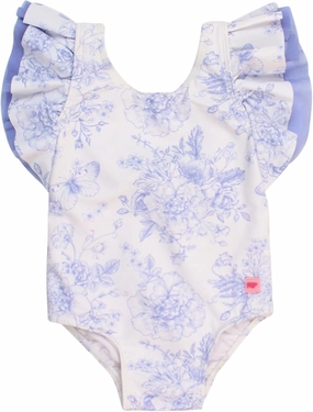 RuffleButts? Baby/Toddler Girls Ruffle Strap One Piece Swimsuit w/UPF 50  Sun Protection