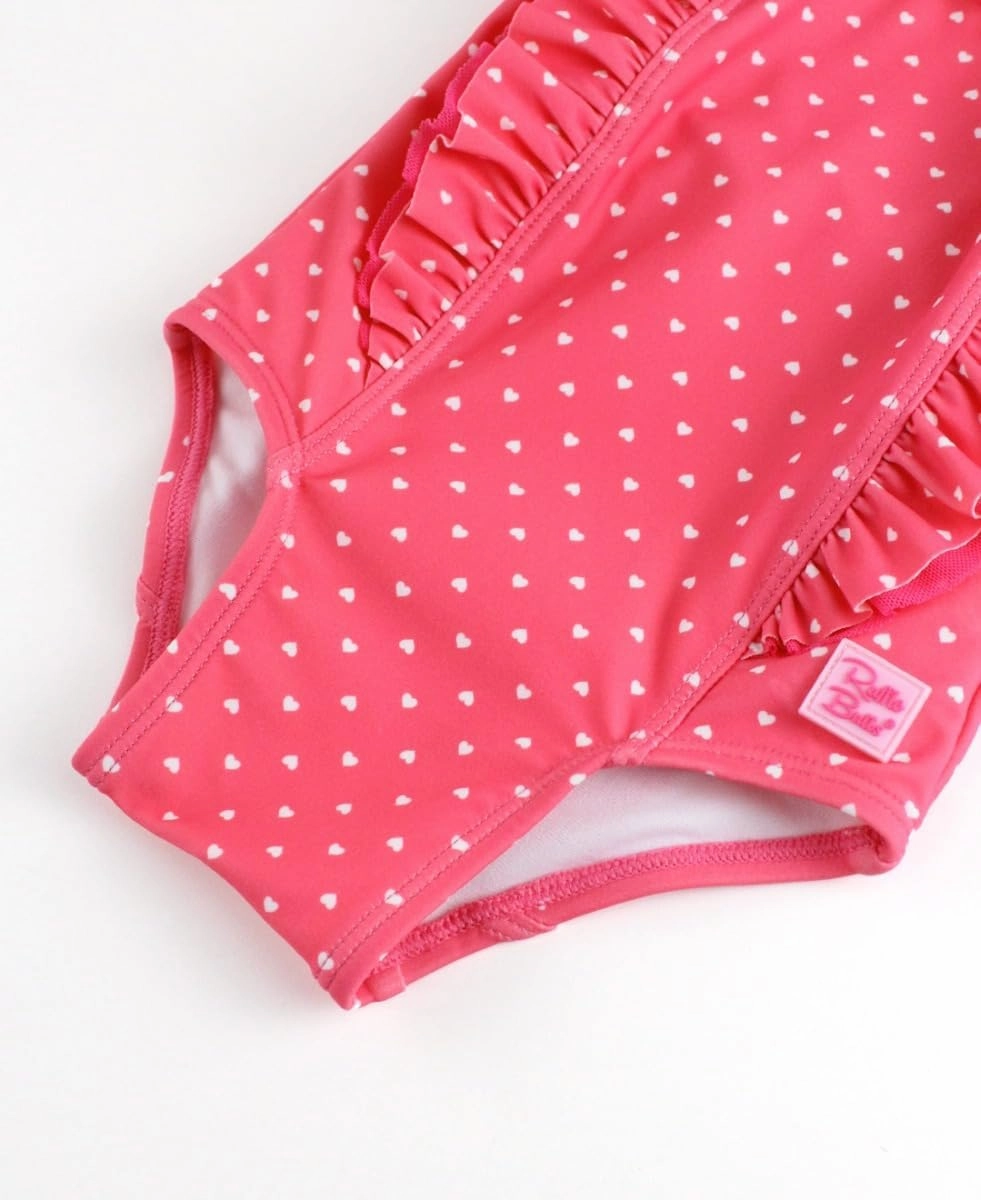 RuffleButts? Baby/Toddler Girls Ruffle Strap One Piece Swimsuit w/UPF 50  Sun Protection