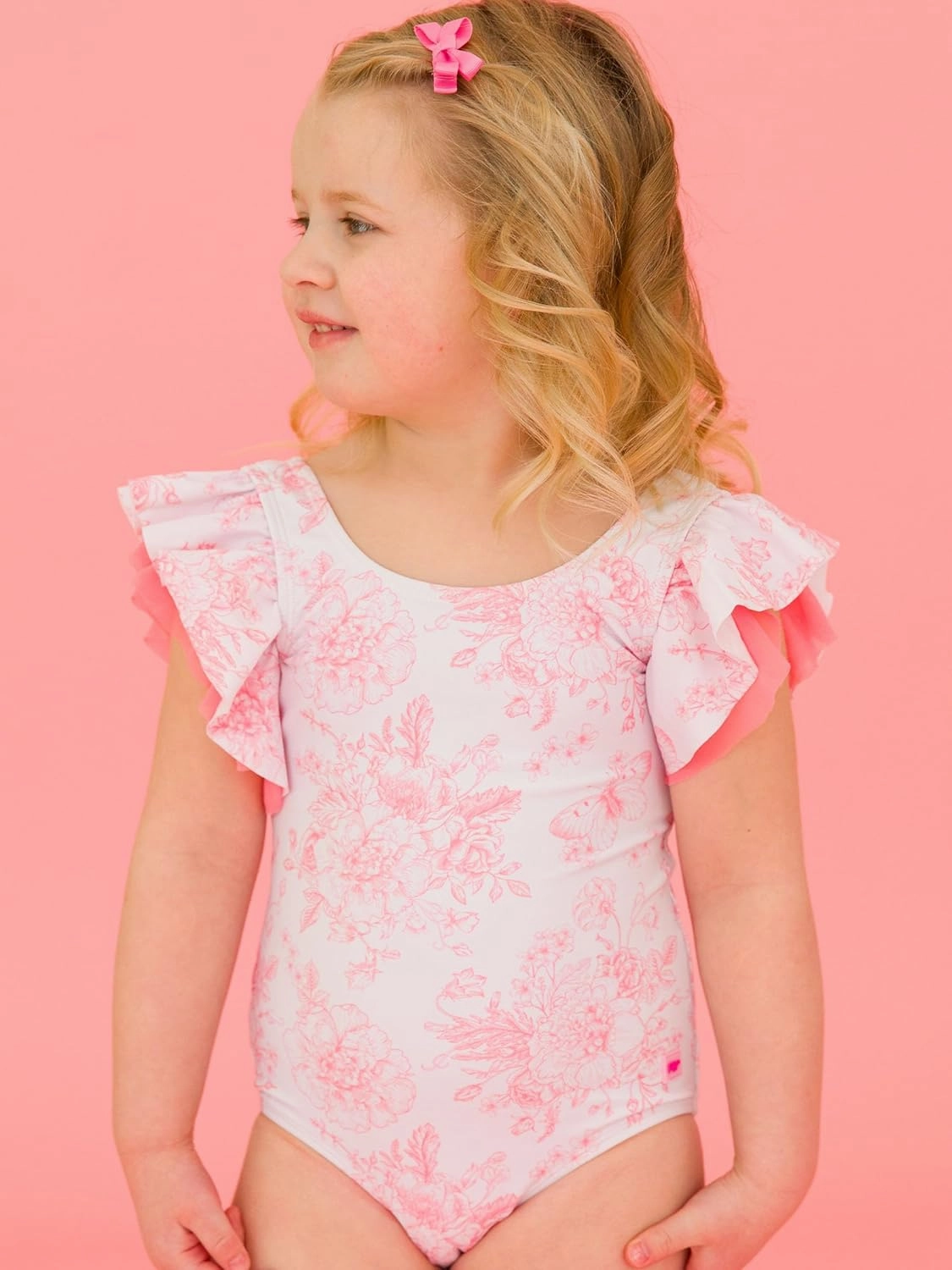 RuffleButts? Baby/Toddler Girls Ruffle Strap One Piece Swimsuit w/UPF 50  Sun Protection