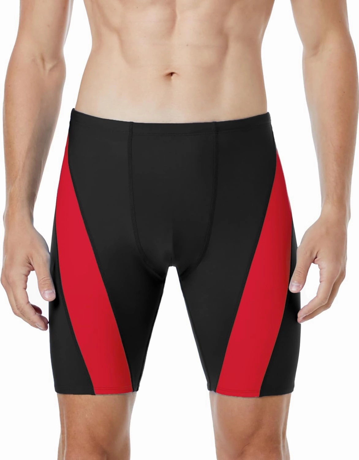 Runhit Men's Swim Jammers Competitive Swim Racing Team Swimsuit Quick Dry Athletic Swimming Shorts UPF 50 
