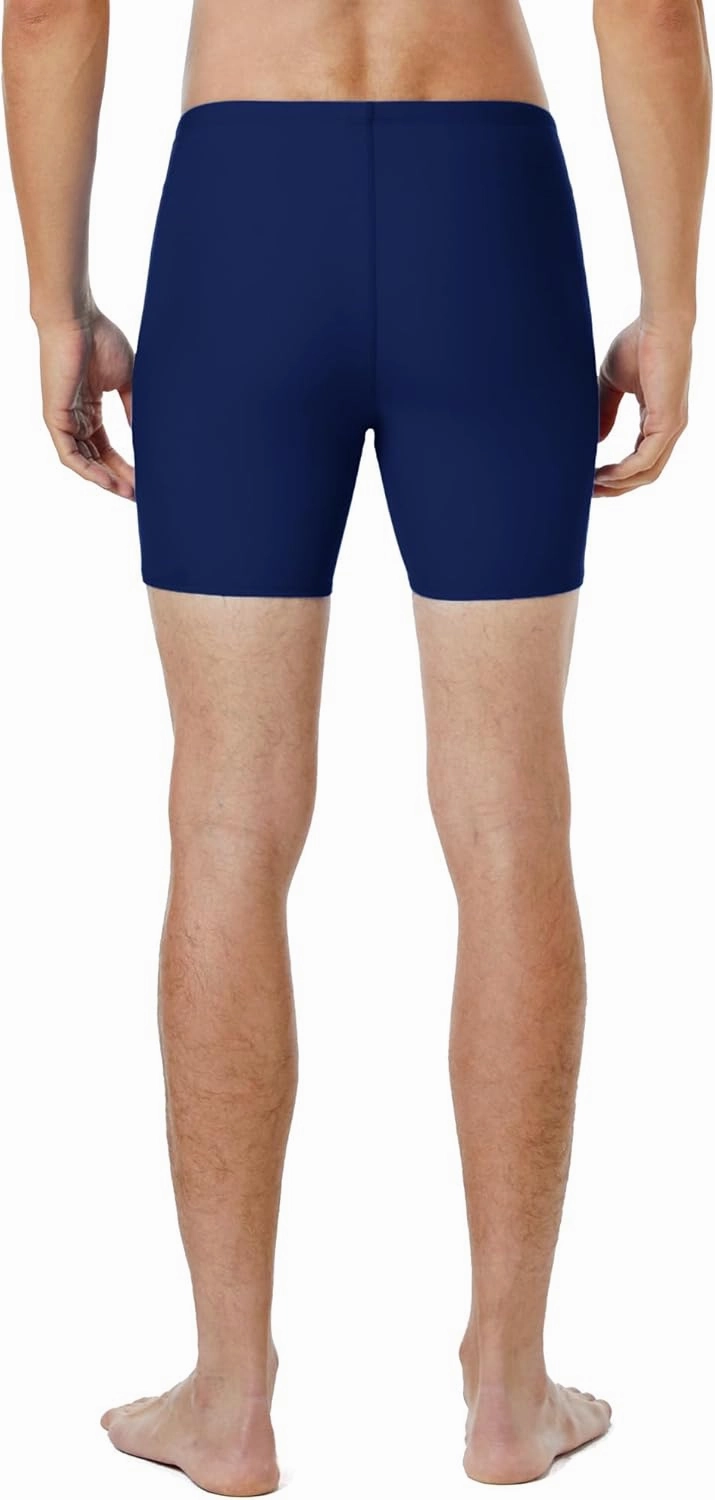 Runihit Men's Square Leg Swim Jammers Quick Dry Athletic Brief Swimsuit UFP 50  Compression Swimming Shorts