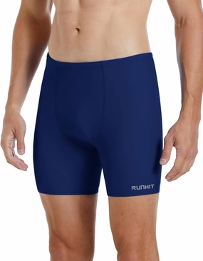 Runihit Men's Square Leg Swim Jammers Quick Dry Athletic Brief Swimsuit UFP 50  Compression Swimming Shorts
