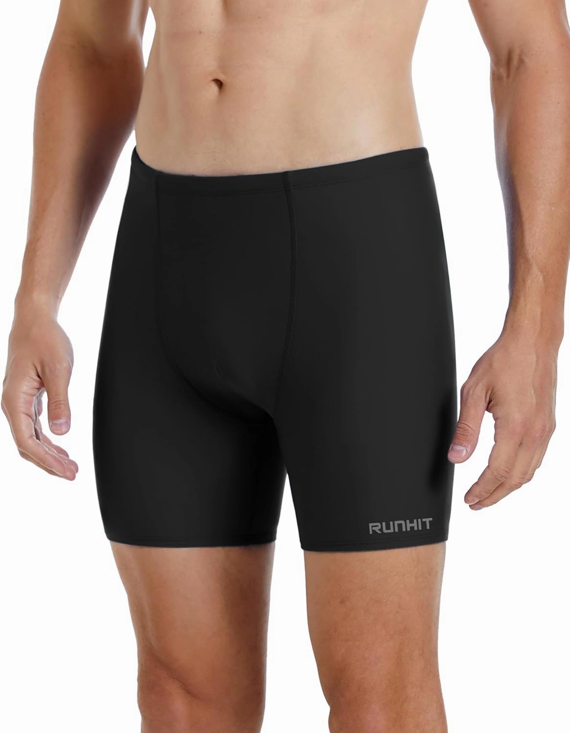 Runihit Men's Square Leg Swim Jammers Quick Dry Athletic Brief Swimsuit UFP 50  Compression Swimming Shorts