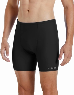 Runihit Men's Square Leg Swim Jammers Quick Dry Athletic Brief Swimsuit UFP 50  Compression Swimming Shorts