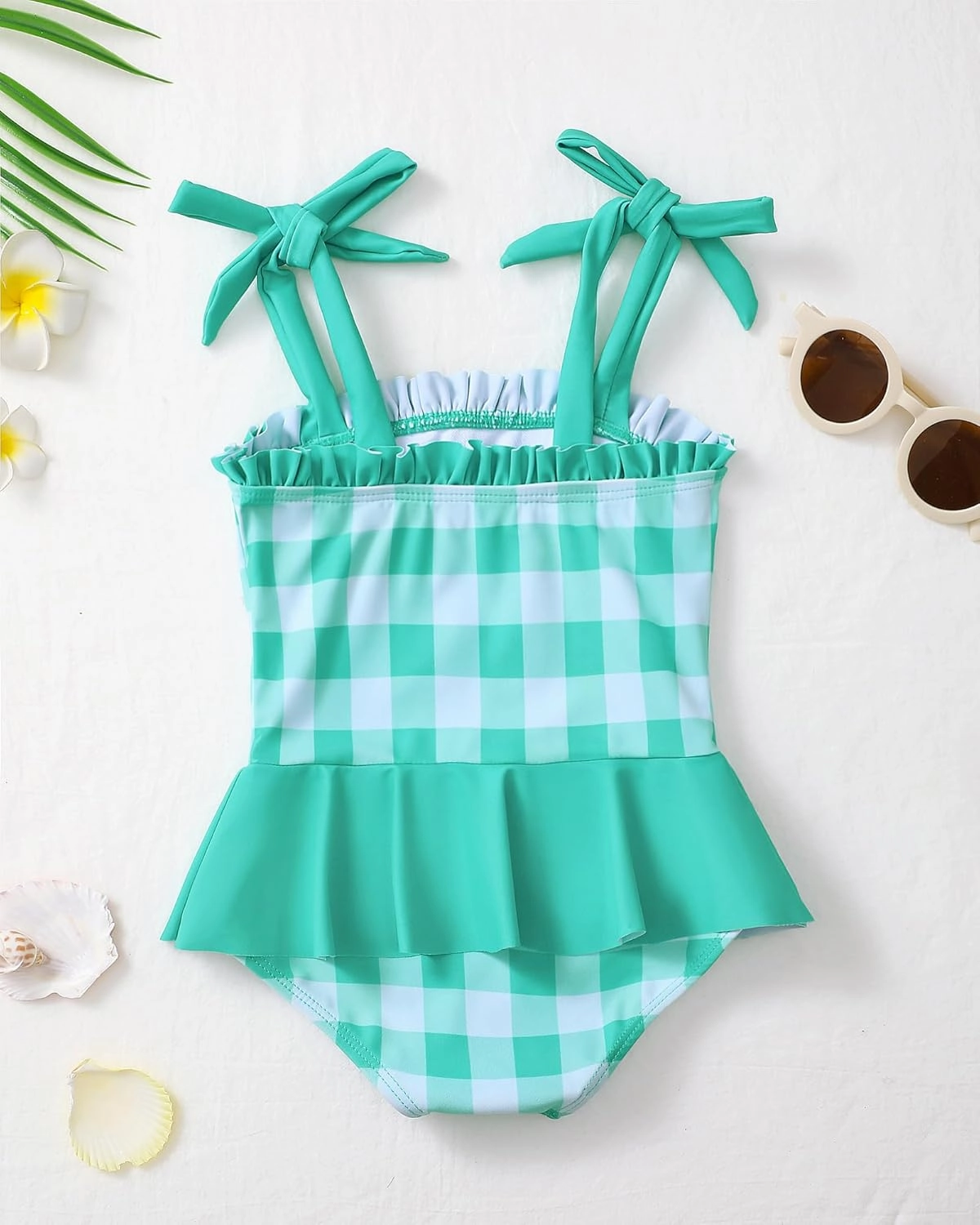 Saeaby Toddler Baby Girl Swimsuit One Piece Swimsuit Ruffle Adjustable Straps Girls' Swimwear Bathing Suits for Girls