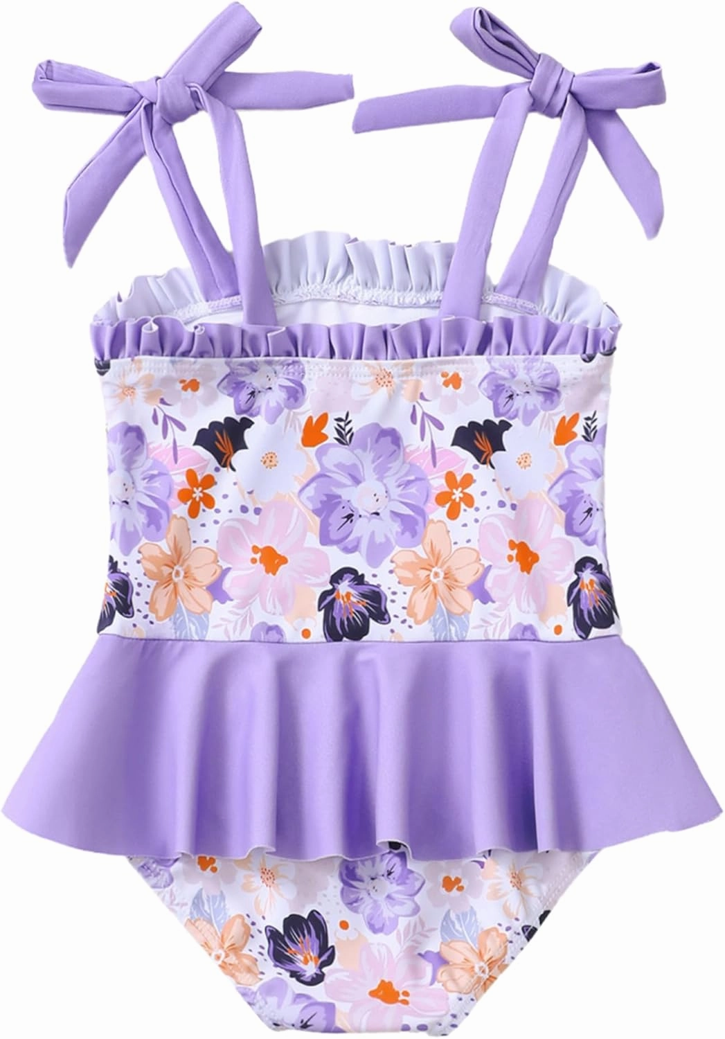 Saeaby Toddler Baby Girl Swimsuit One Piece Swimsuit Ruffle Adjustable Straps Girls' Swimwear Bathing Suits for Girls