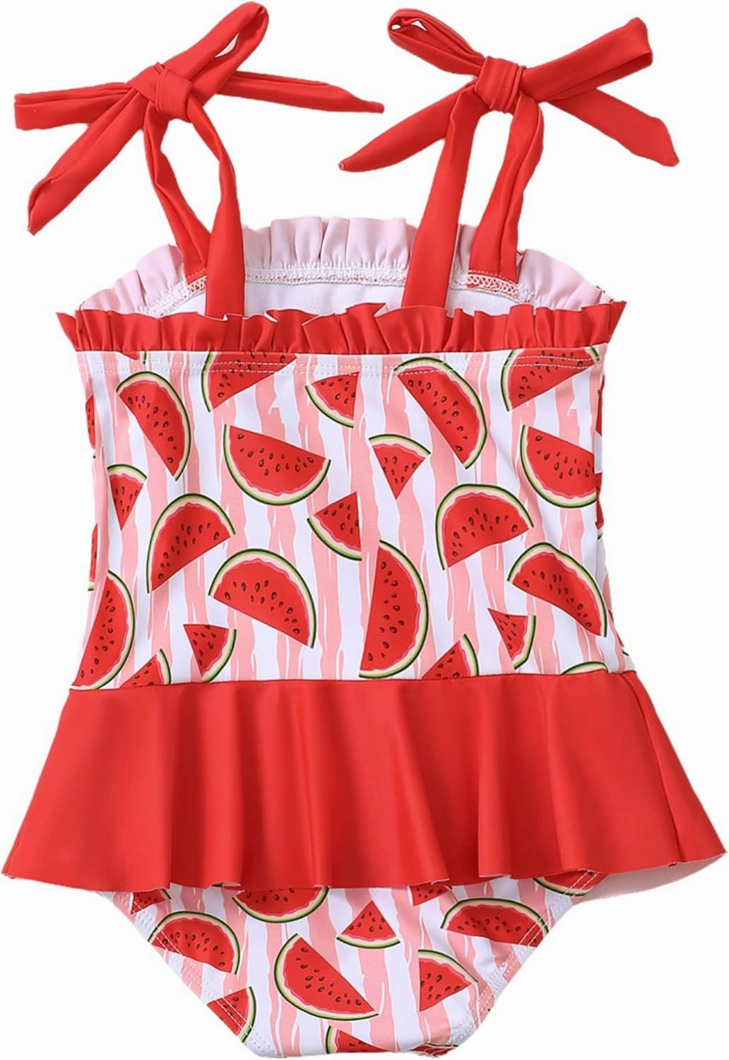 Saeaby Toddler Baby Girl Swimsuit One Piece Swimsuit Ruffle Adjustable Straps Girls' Swimwear Bathing Suits for Girls