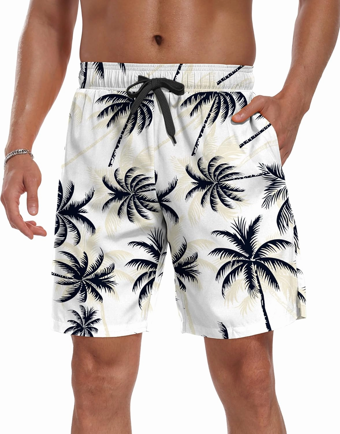 Sailwind Men Swim Trunks with Compression Liner 9" Beach Shorts Quick Dry with Zipper Pockets Board Shorts