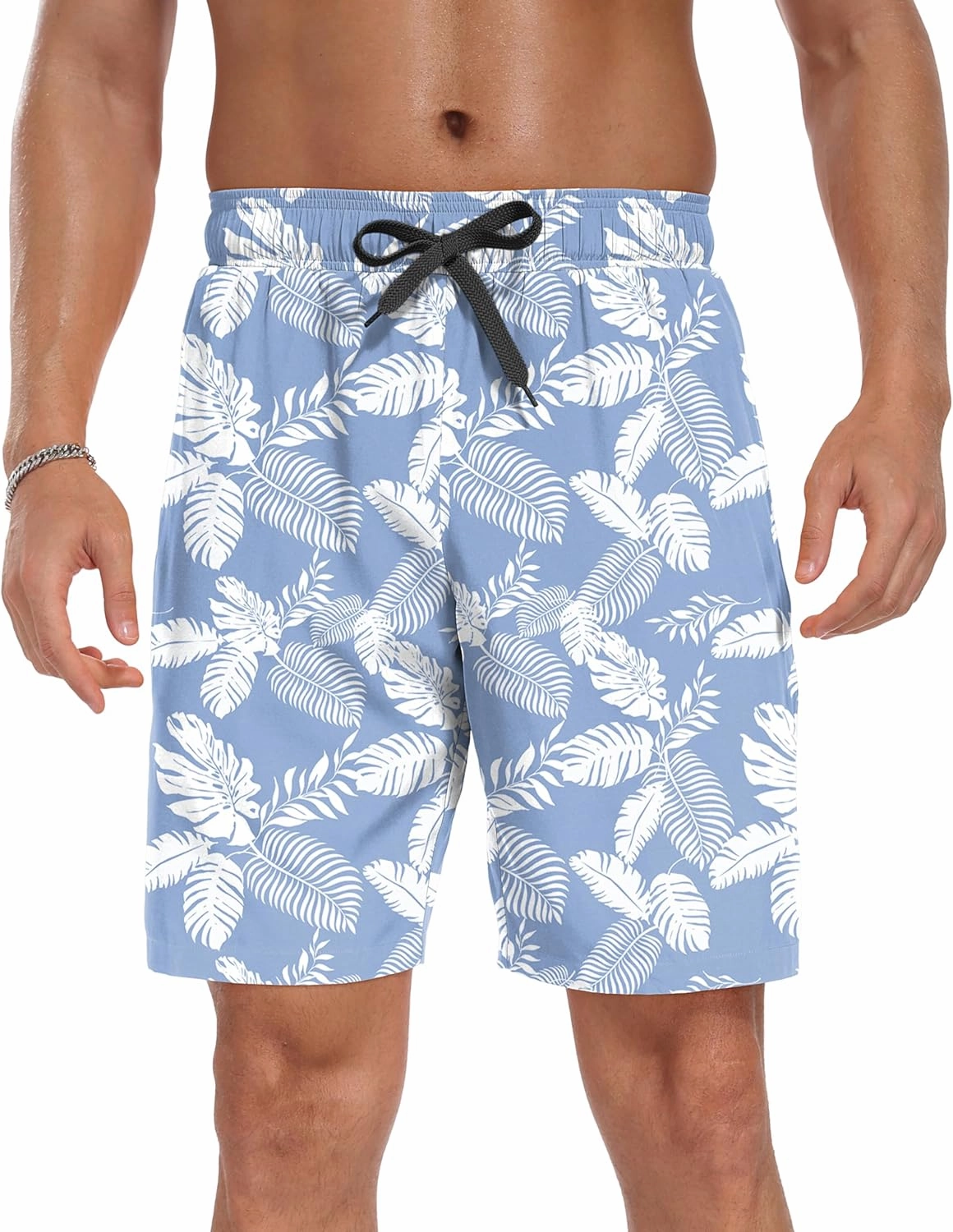 Sailwind Men Swim Trunks with Compression Liner 9" Beach Shorts Quick Dry with Zipper Pockets Board Shorts