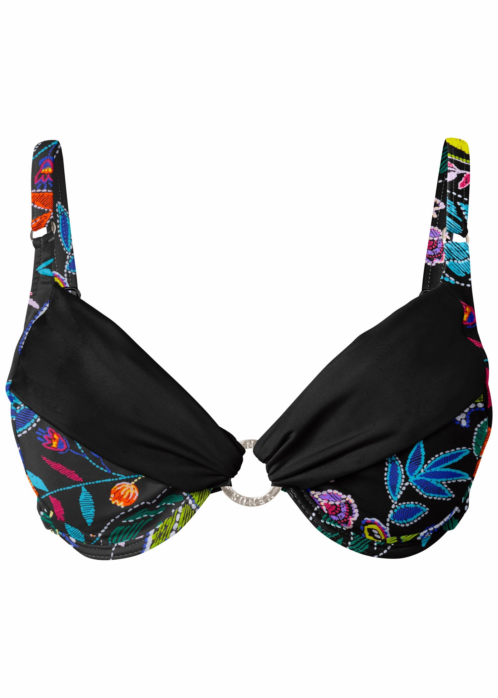 Sally Underwire Ring Top - Midnight Elegance