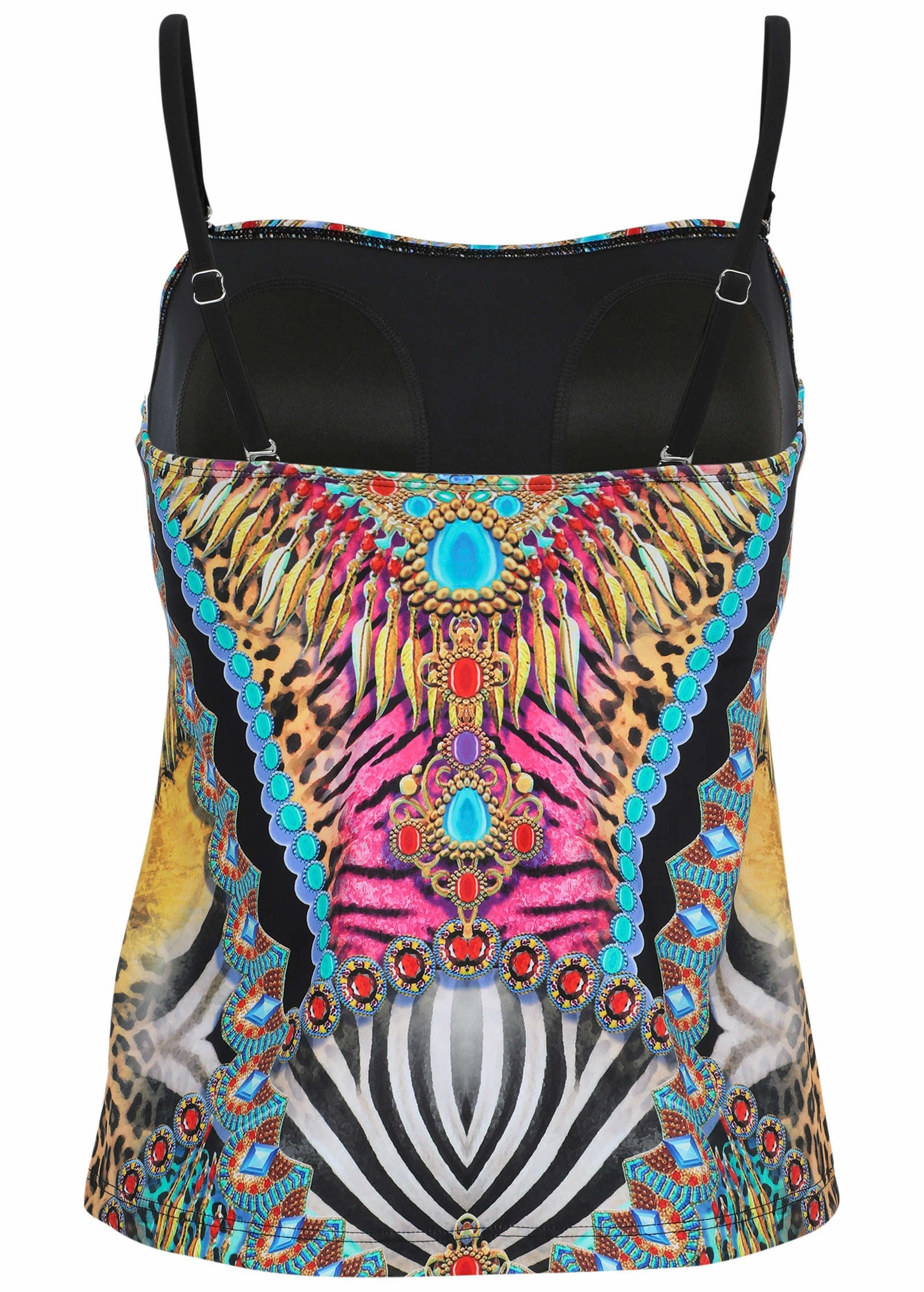 San Juan Bandeau Tankini - Mirrored Jungle