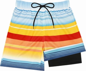 Sarfel Boys Swim Trunks with Compression Liner Kids Swimsuits Boys Bathing Suit Kids Board Shorts Teen Boy Quick Dry Shorts