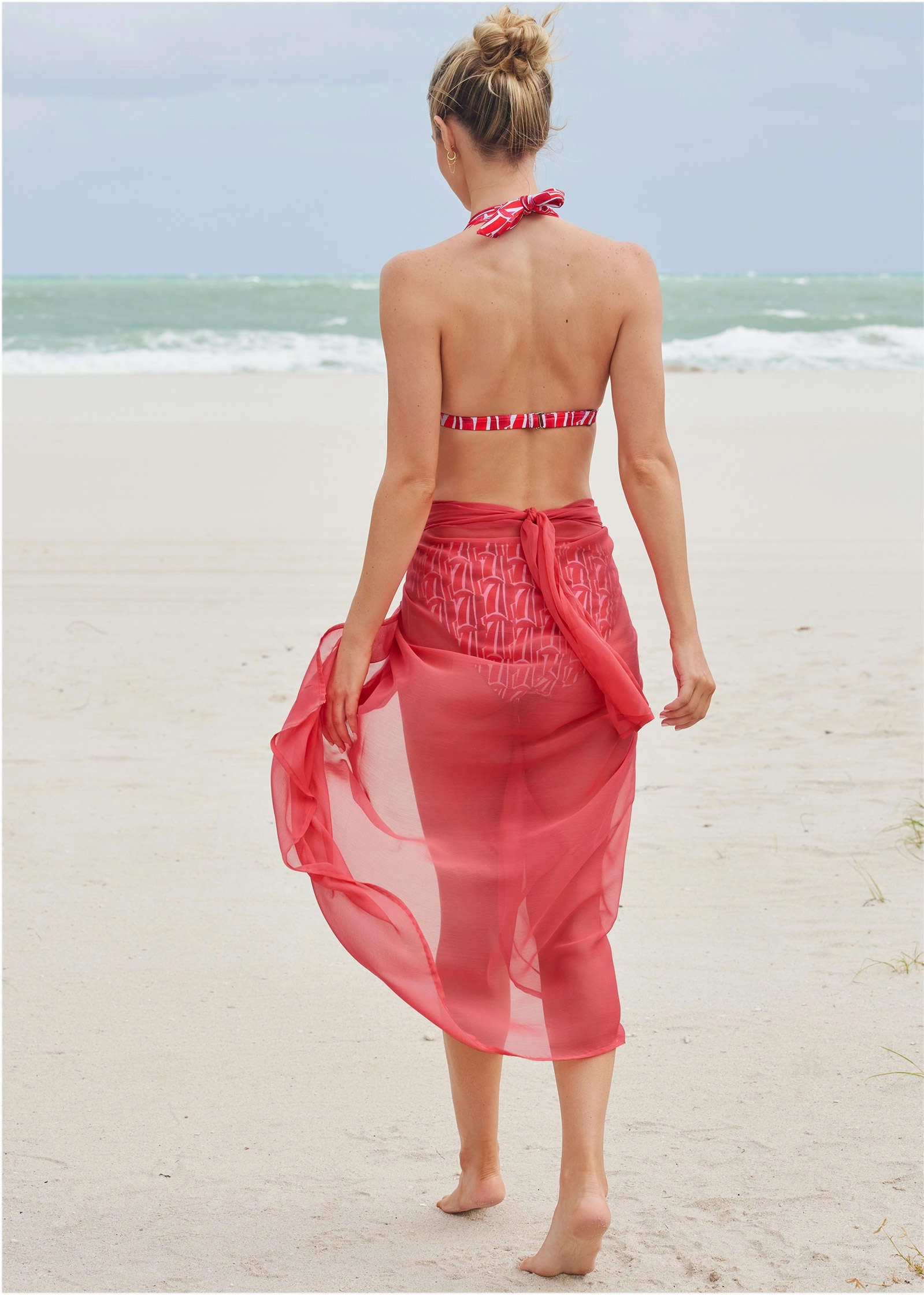 Sarong Cover-Up - Dark Pink