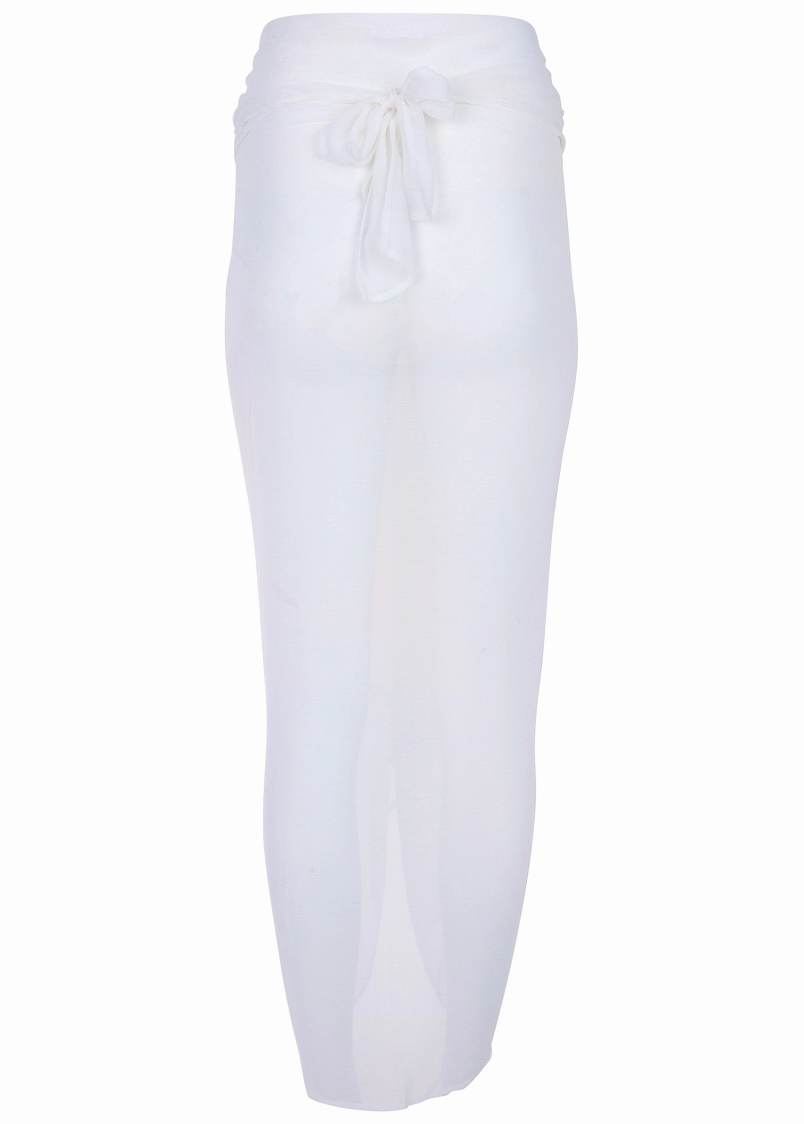 Sarong Cover-Up - Pearl White