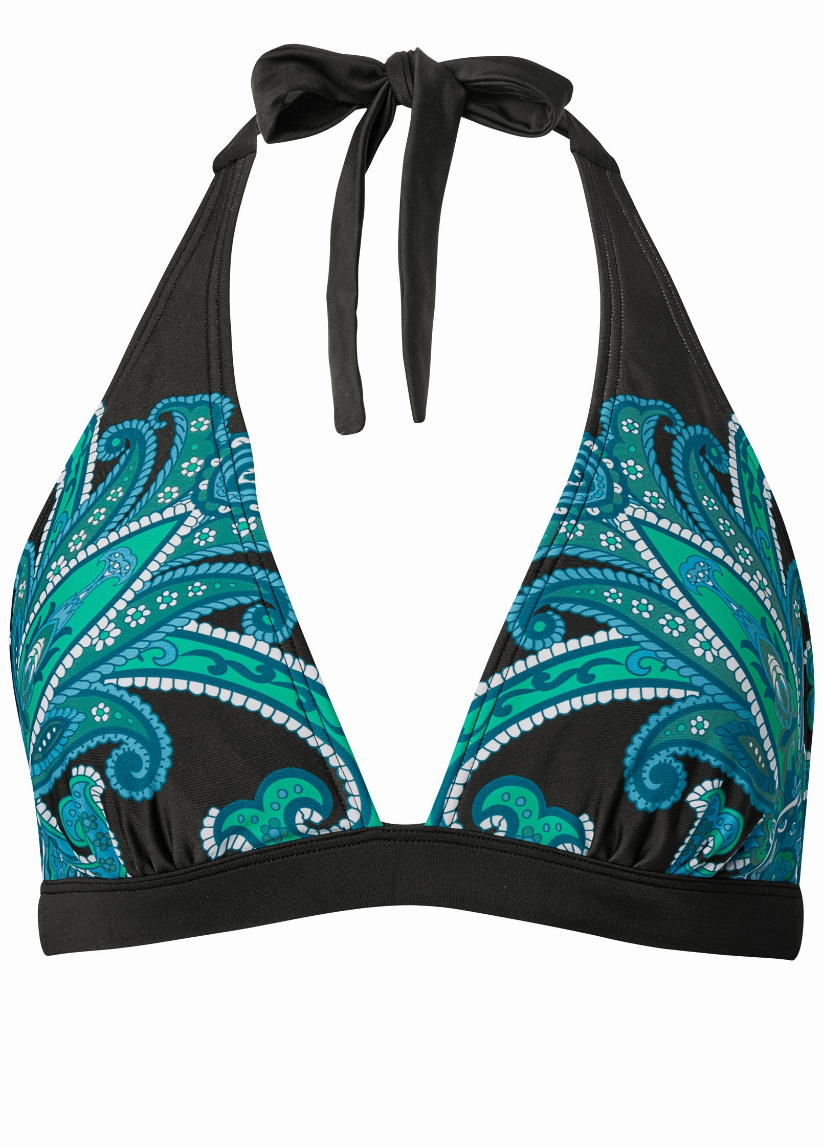 Sash Tie Halter Top - Evening Paisley