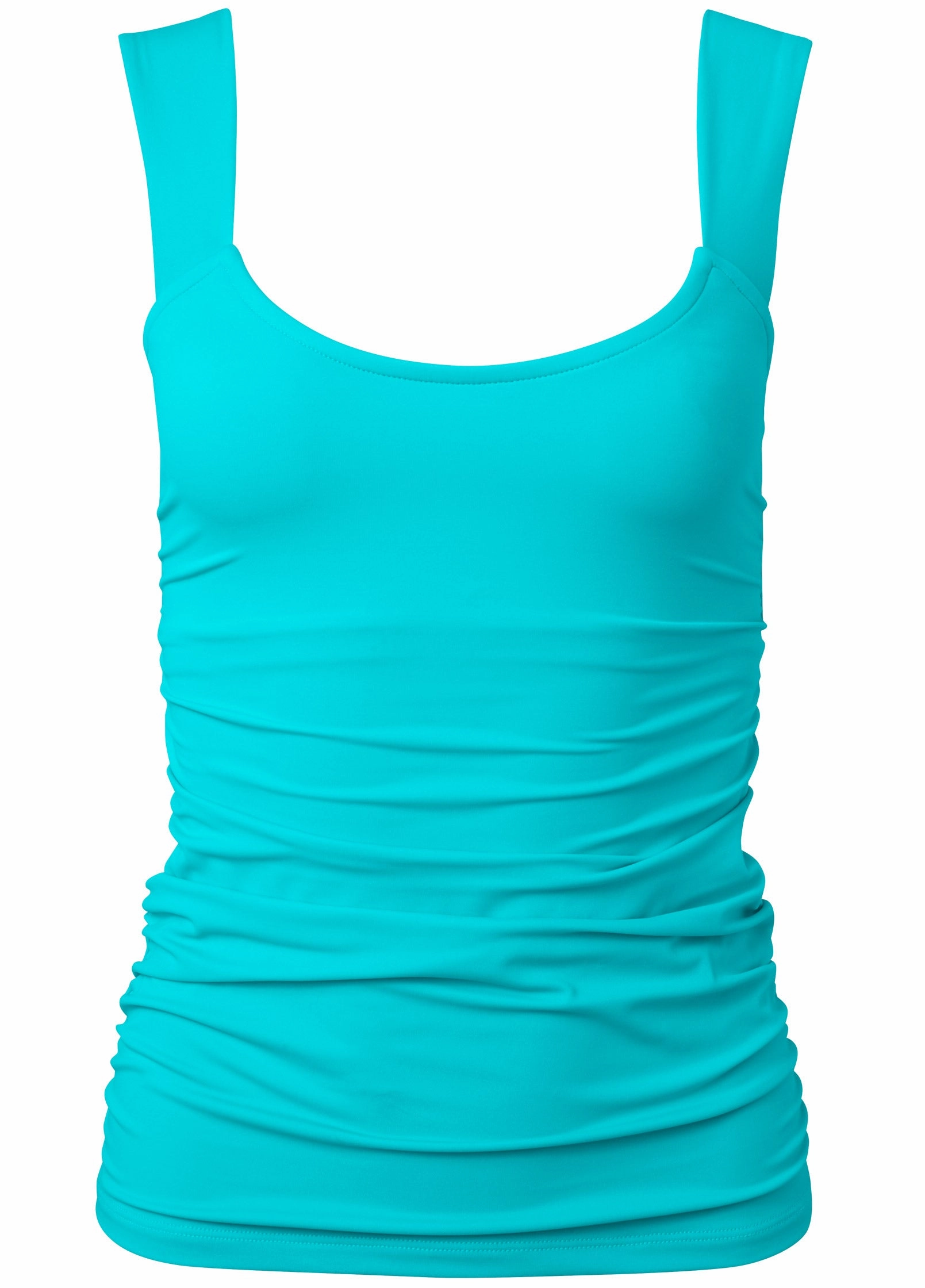 Scoop Neck Tankini Top - Aqua Reef