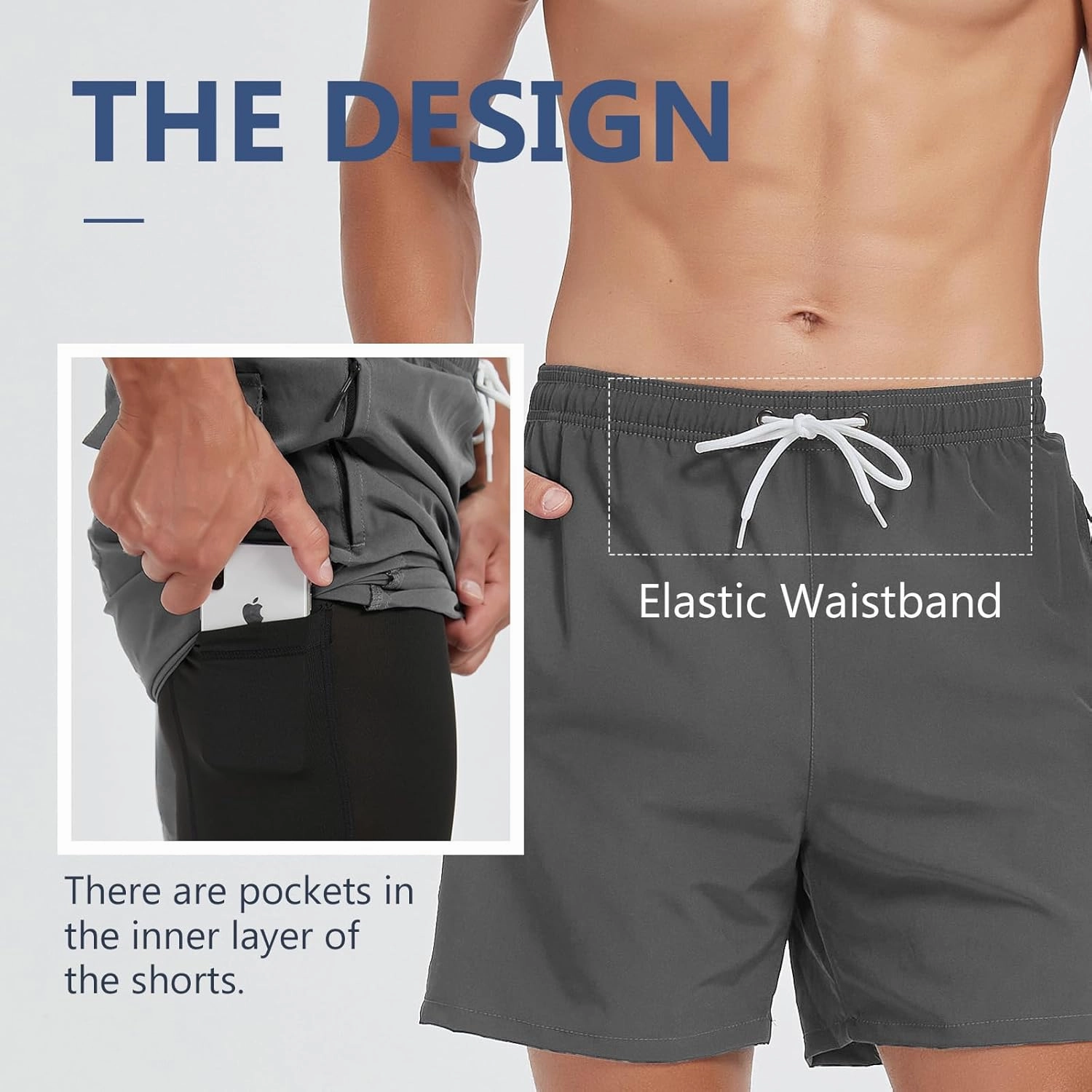 Scotamalone Mens Swim Trunks Swim Shorts Swimming Trunks Swimwear Bathing Suits Quick Dry with Zipper Pockets