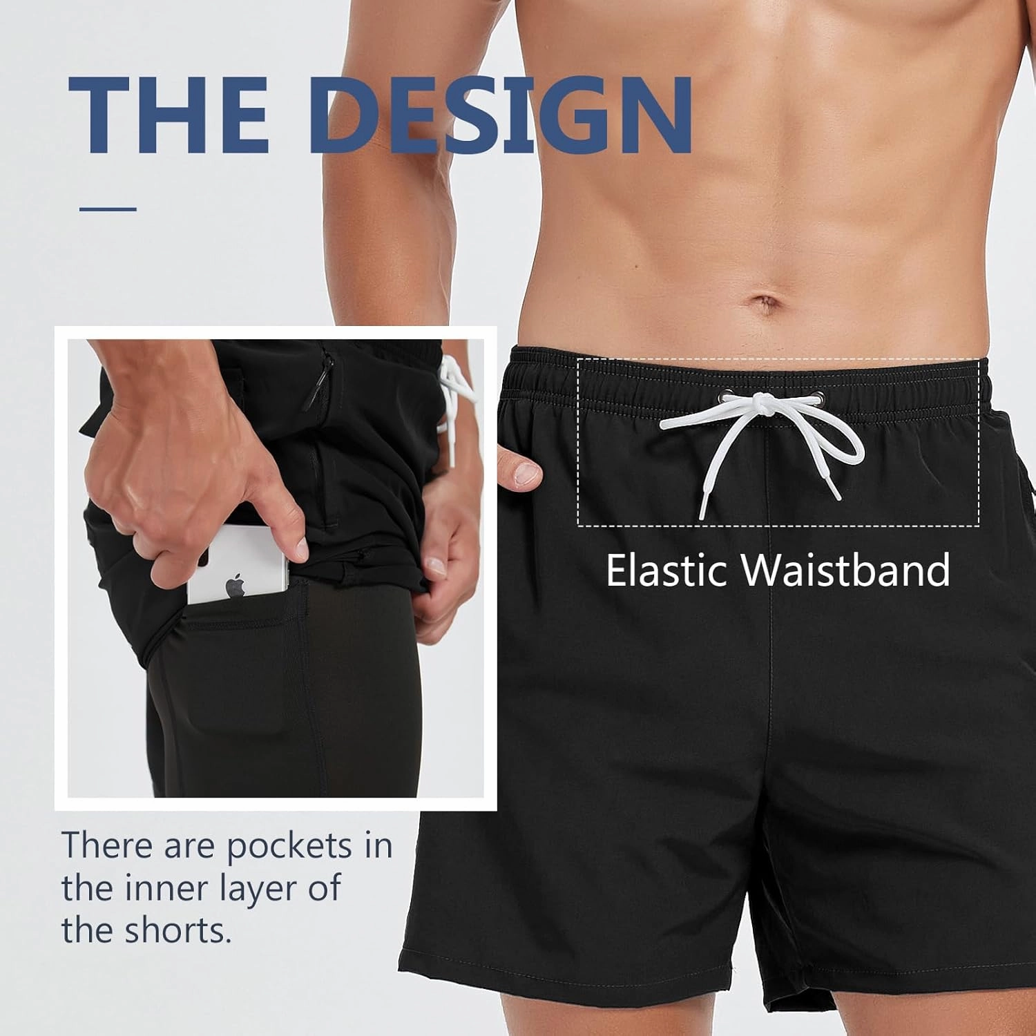 Scotamalone Mens Swim Trunks Swim Shorts Swimming Trunks Swimwear Bathing Suits Quick Dry with Zipper Pockets