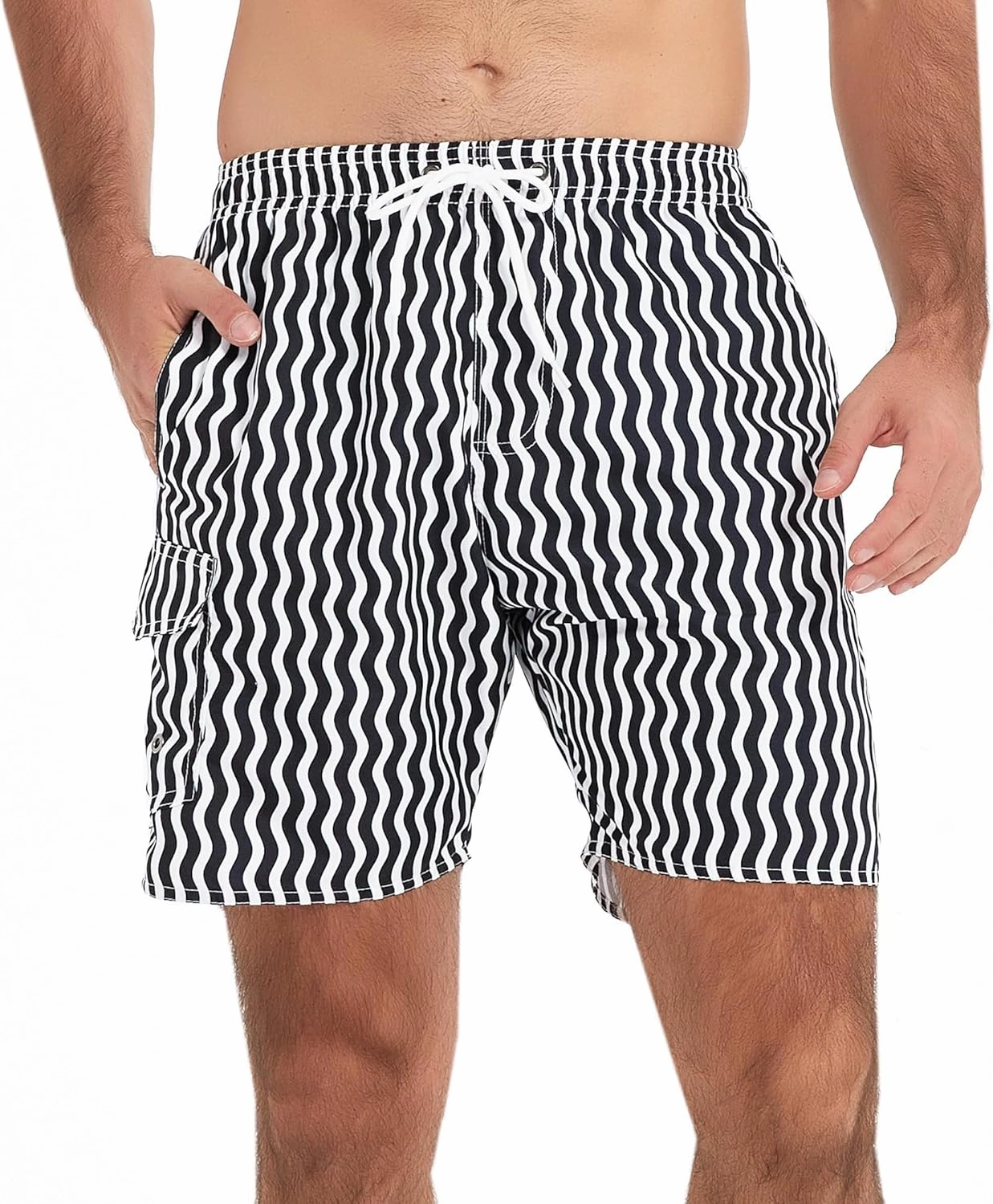 Scotamalone Mens Swim Trunks Swimming Shorts Swimwear Bathing Suits Quick Dry 7 Inch with Mesh Lining