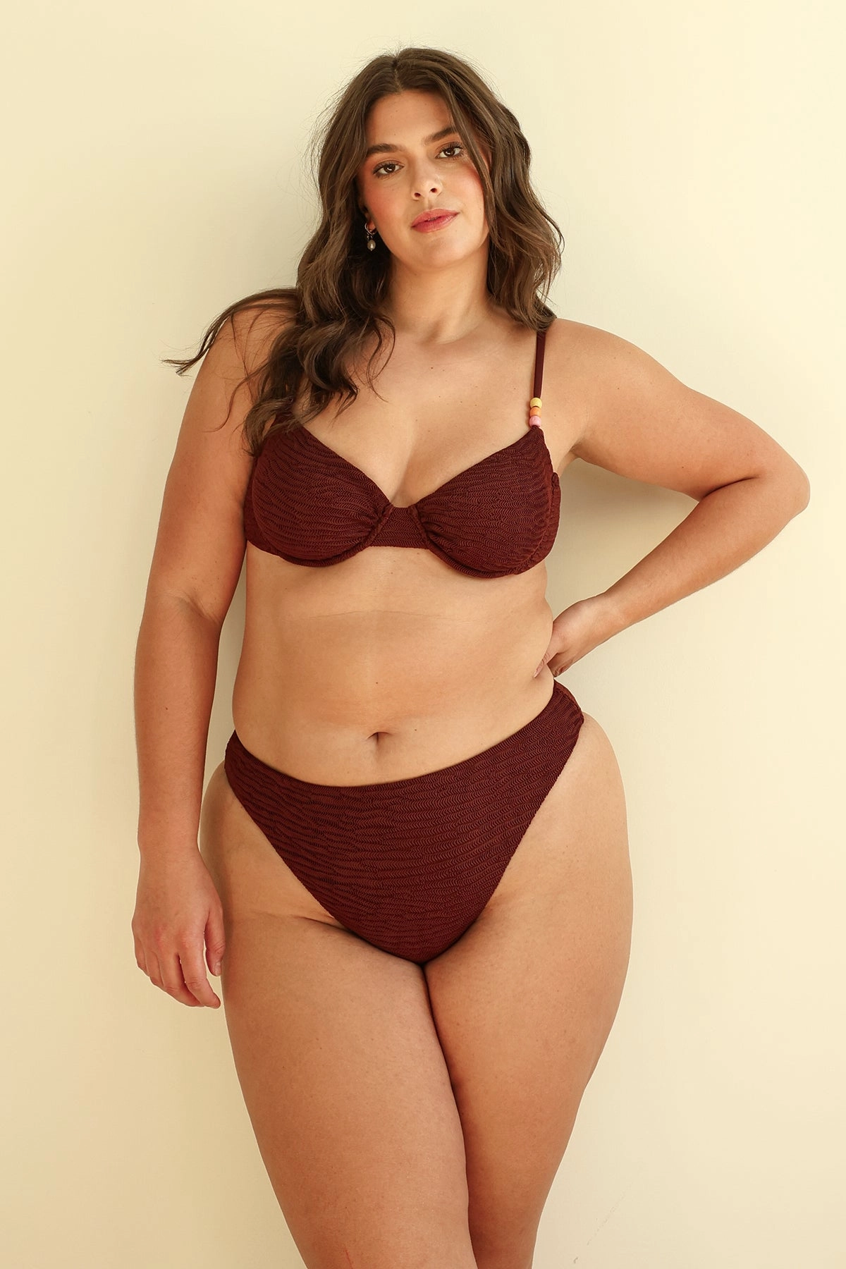 Seashore High Waist Cheeky Bikini Bottom