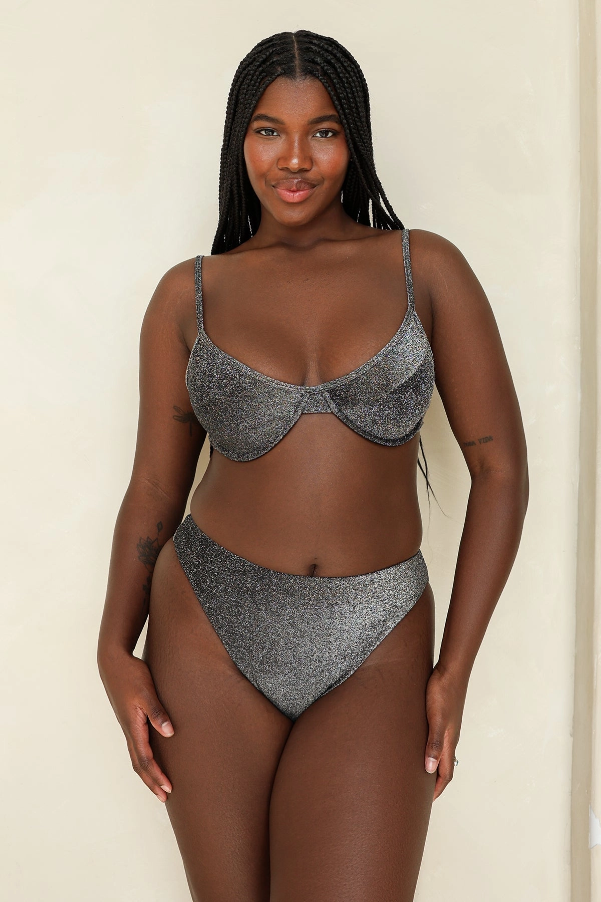 Seashore High Waist Cheeky Bikini Bottom