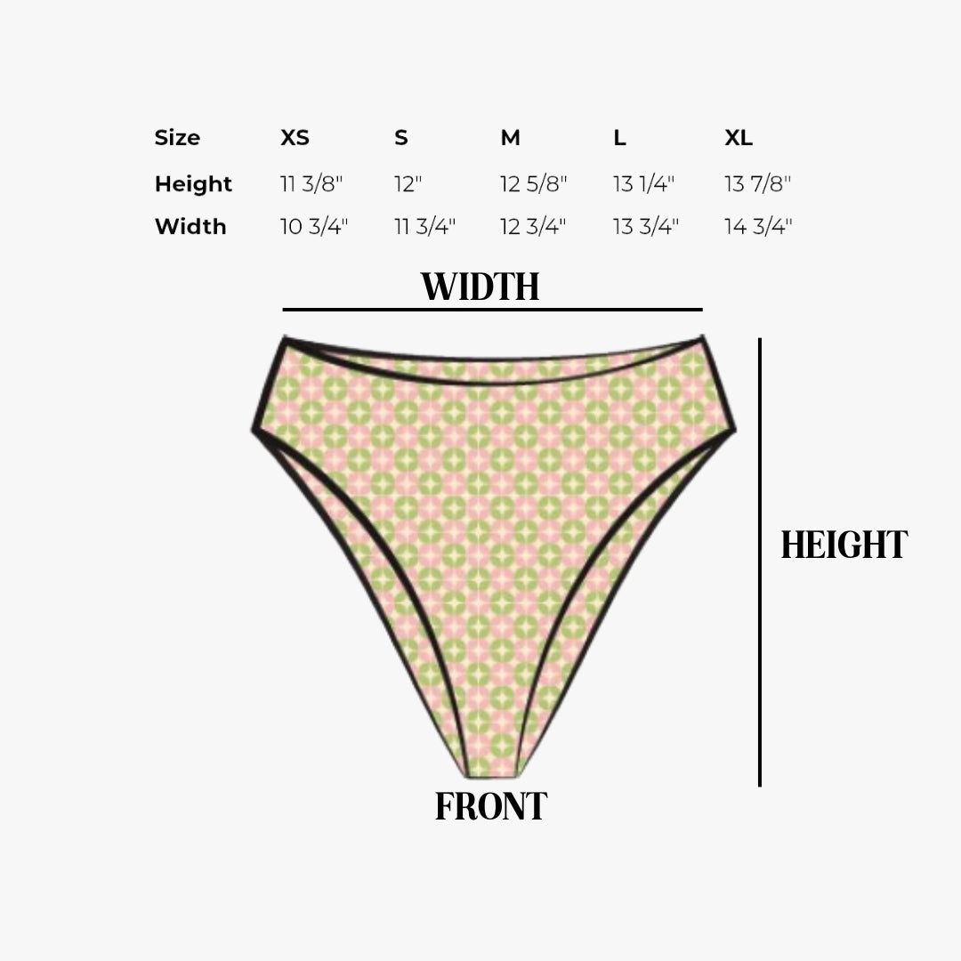Seashore High Waist Cheeky Bikini Bottom