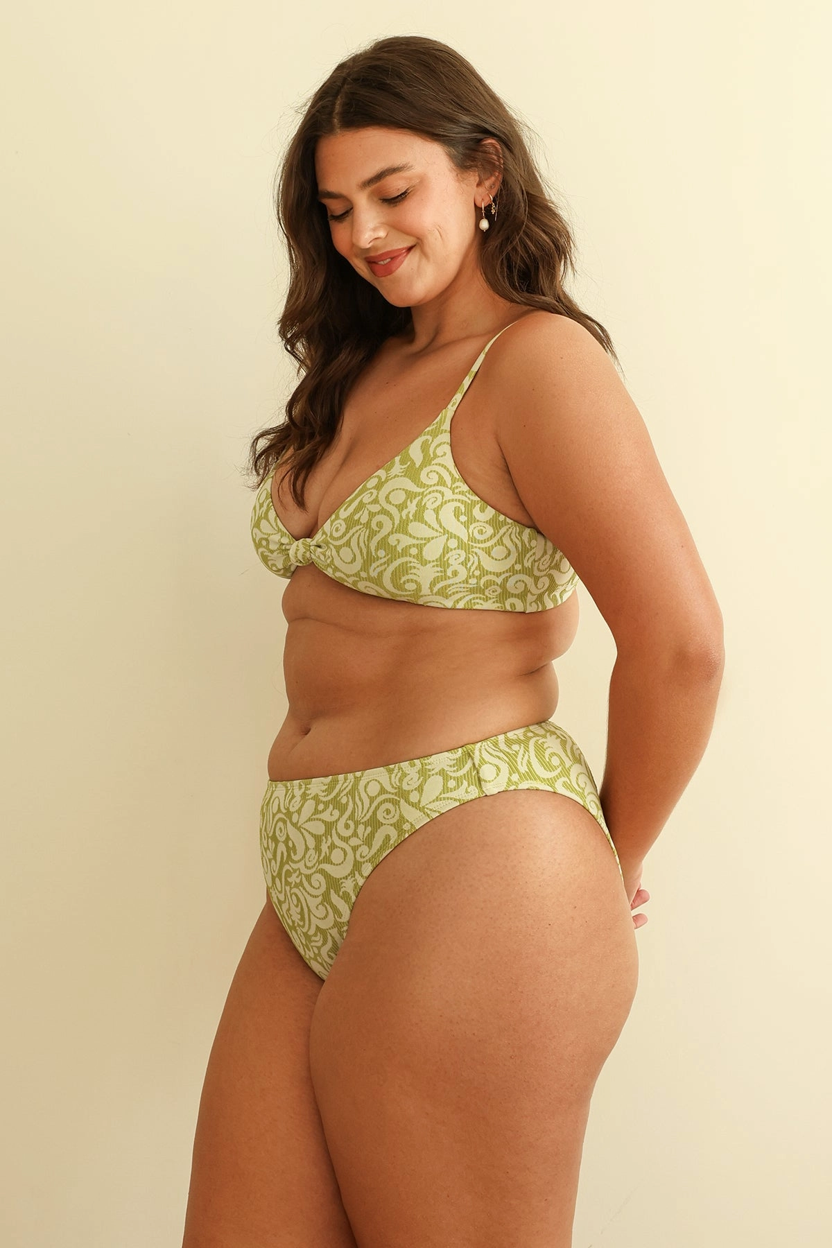 Seashore High Waist Cheeky Bikini Bottom