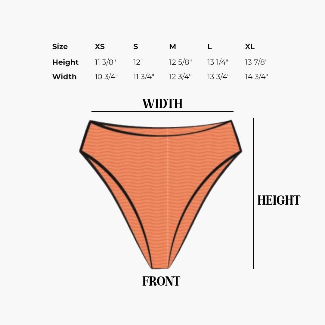 Seashore High Waist Cheeky Bikini Bottom