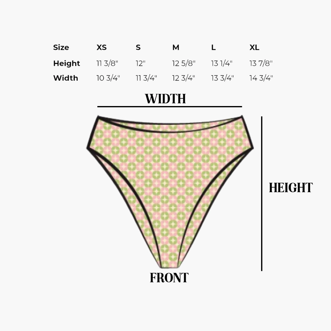 Seashore High Waist Cheeky Bikini Bottom