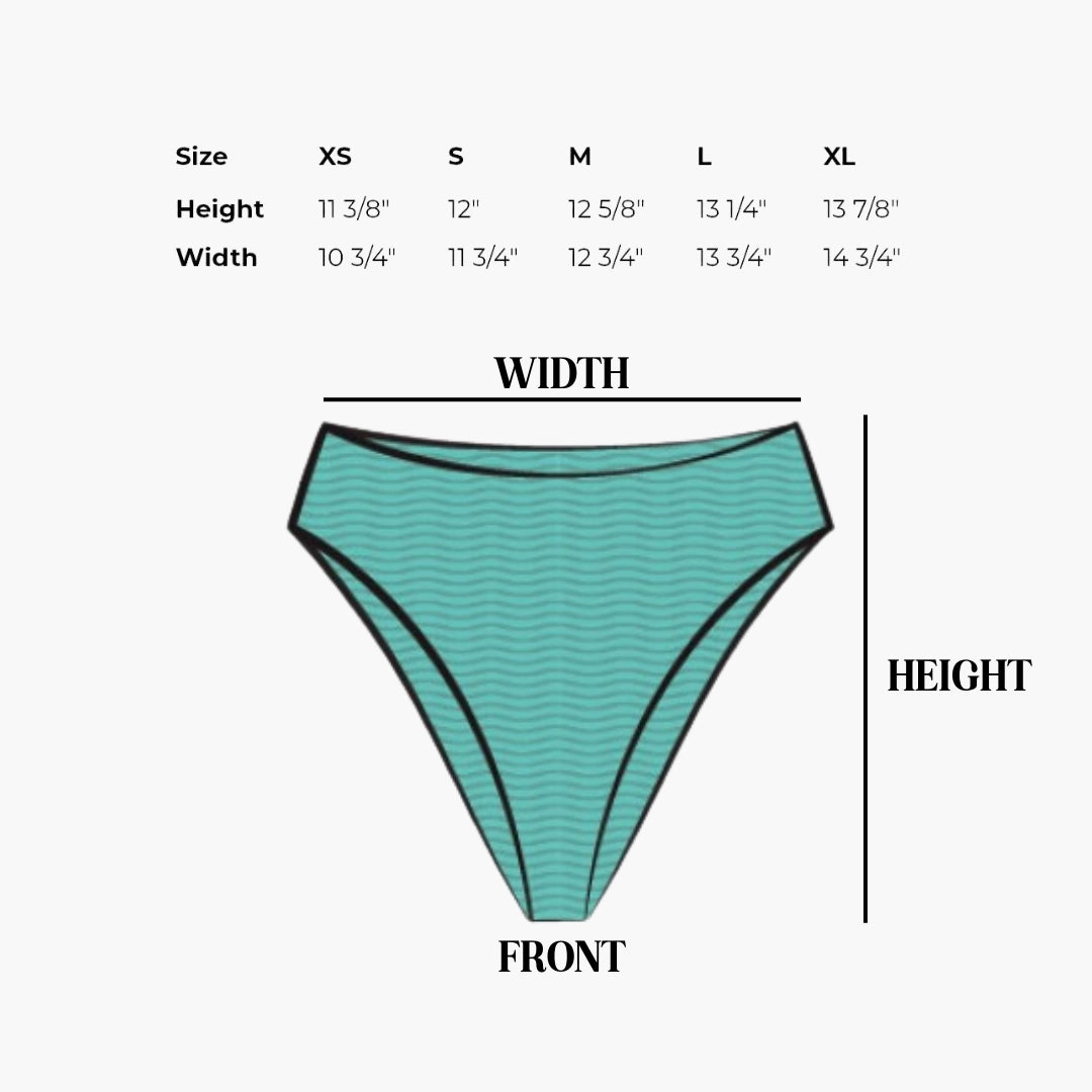 Seashore High Waist Cheeky Bikini Bottom