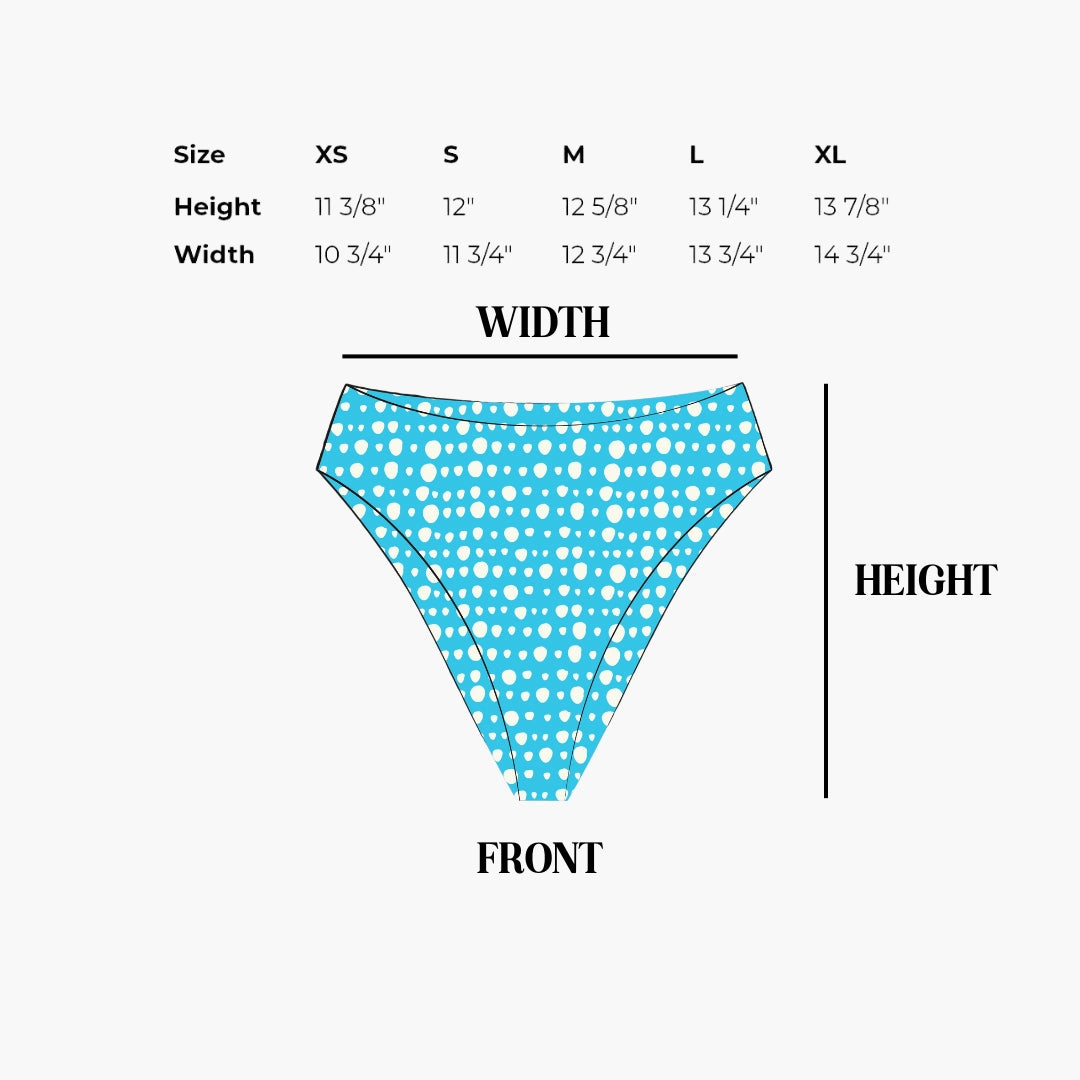 Seashore High Waist Cheeky Bikini Bottom