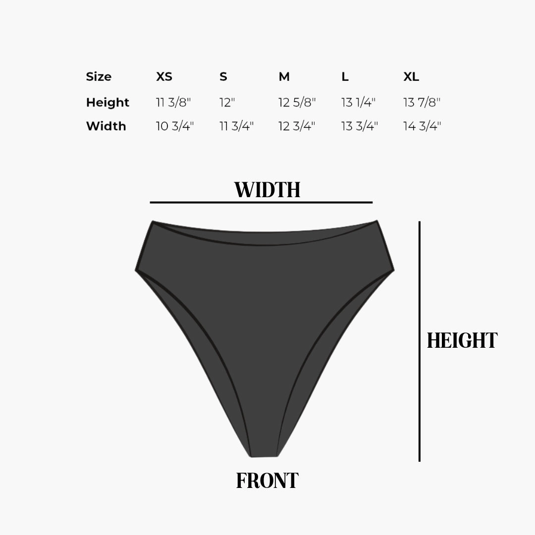 Seashore High Waist Cheeky Bikini Bottom