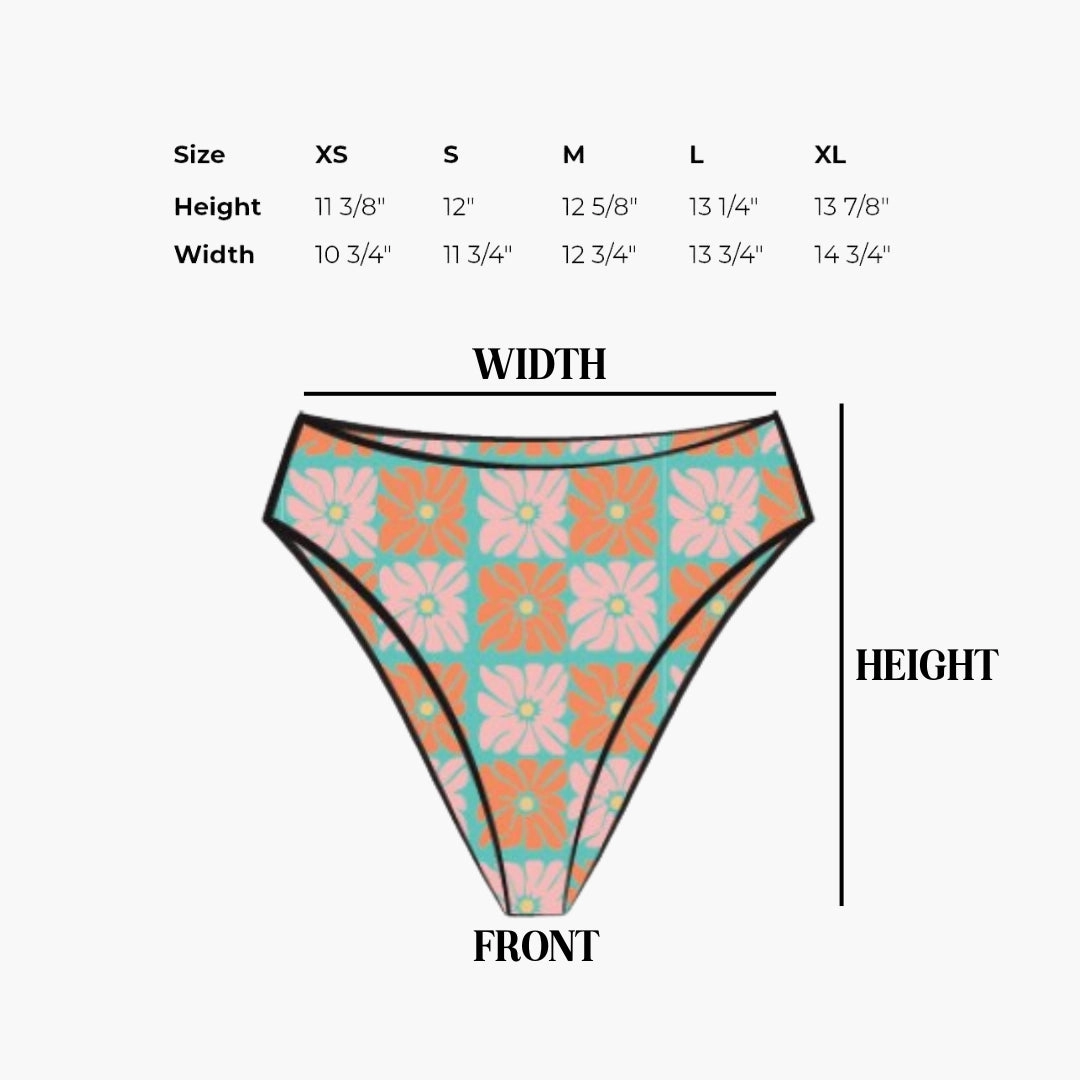 Seashore High Waist Cheeky Bikini Bottom