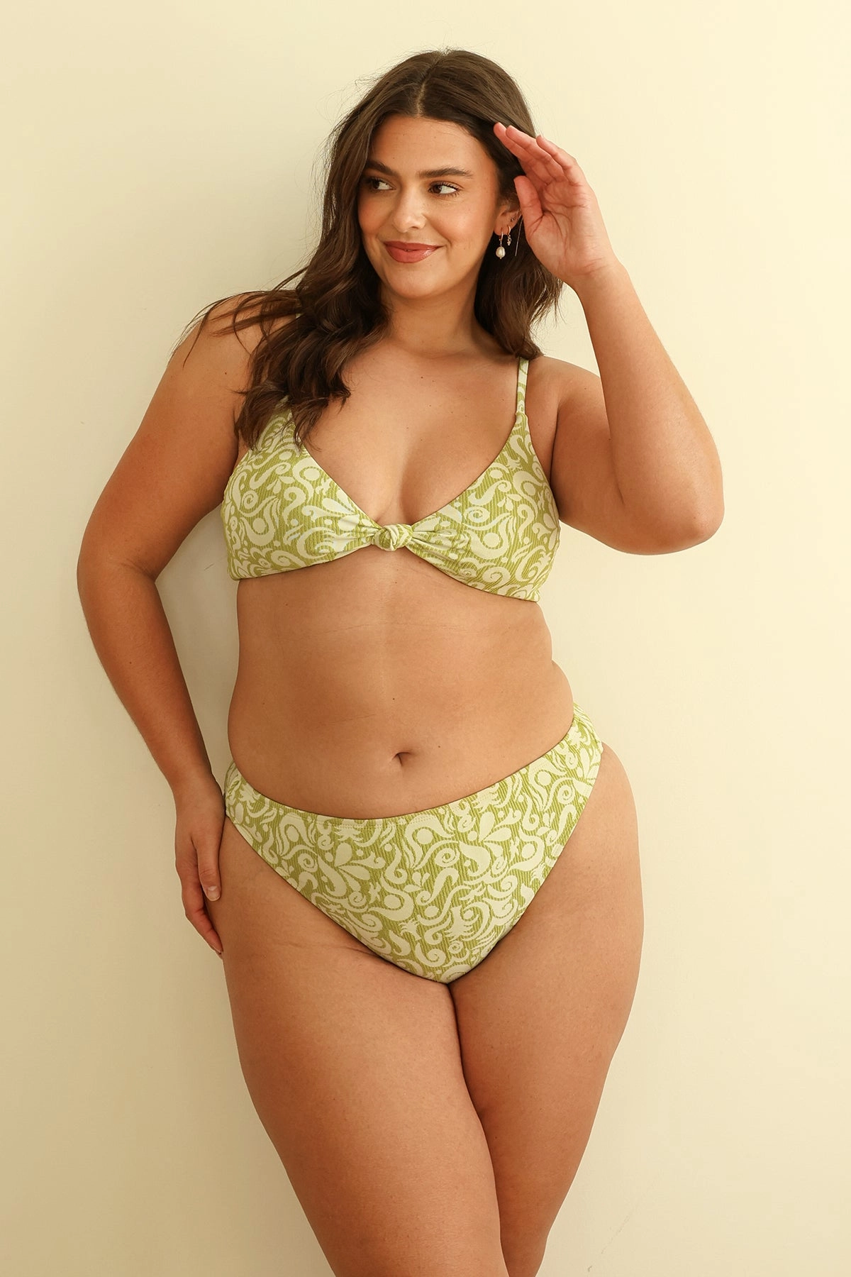 Seashore High Waist Cheeky Bikini Bottom