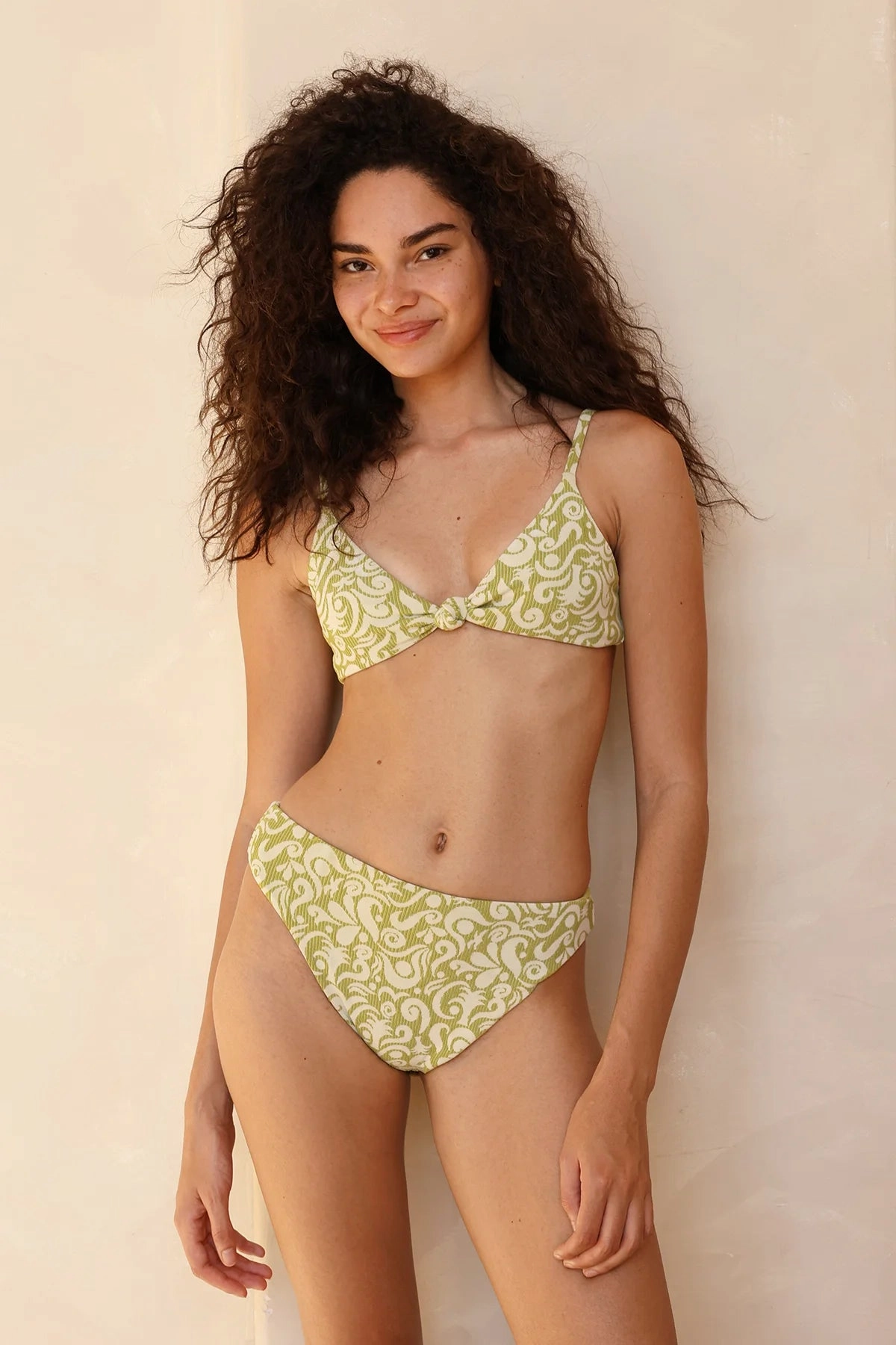 Seashore High Waist Cheeky Bikini Bottom