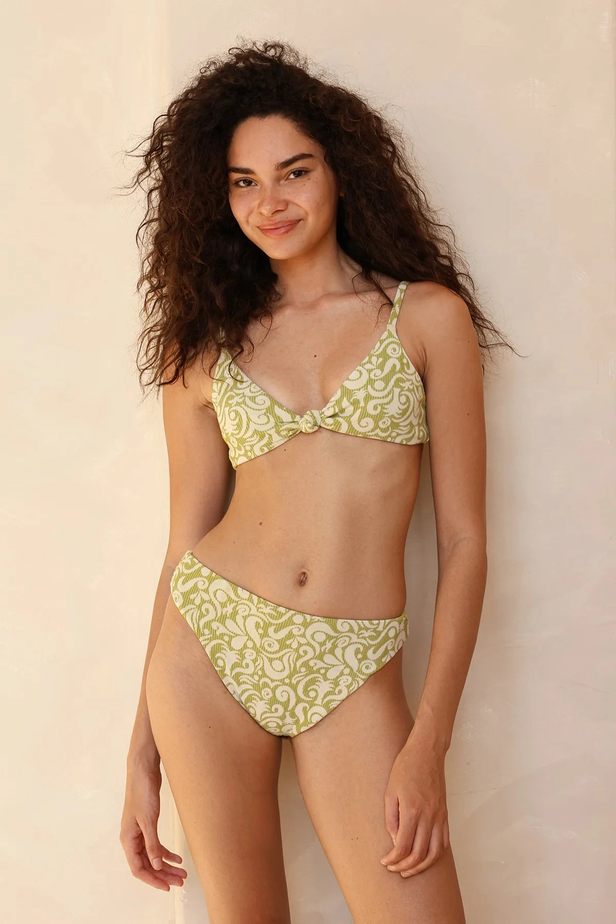Seashore High Waist Cheeky Bikini Bottom