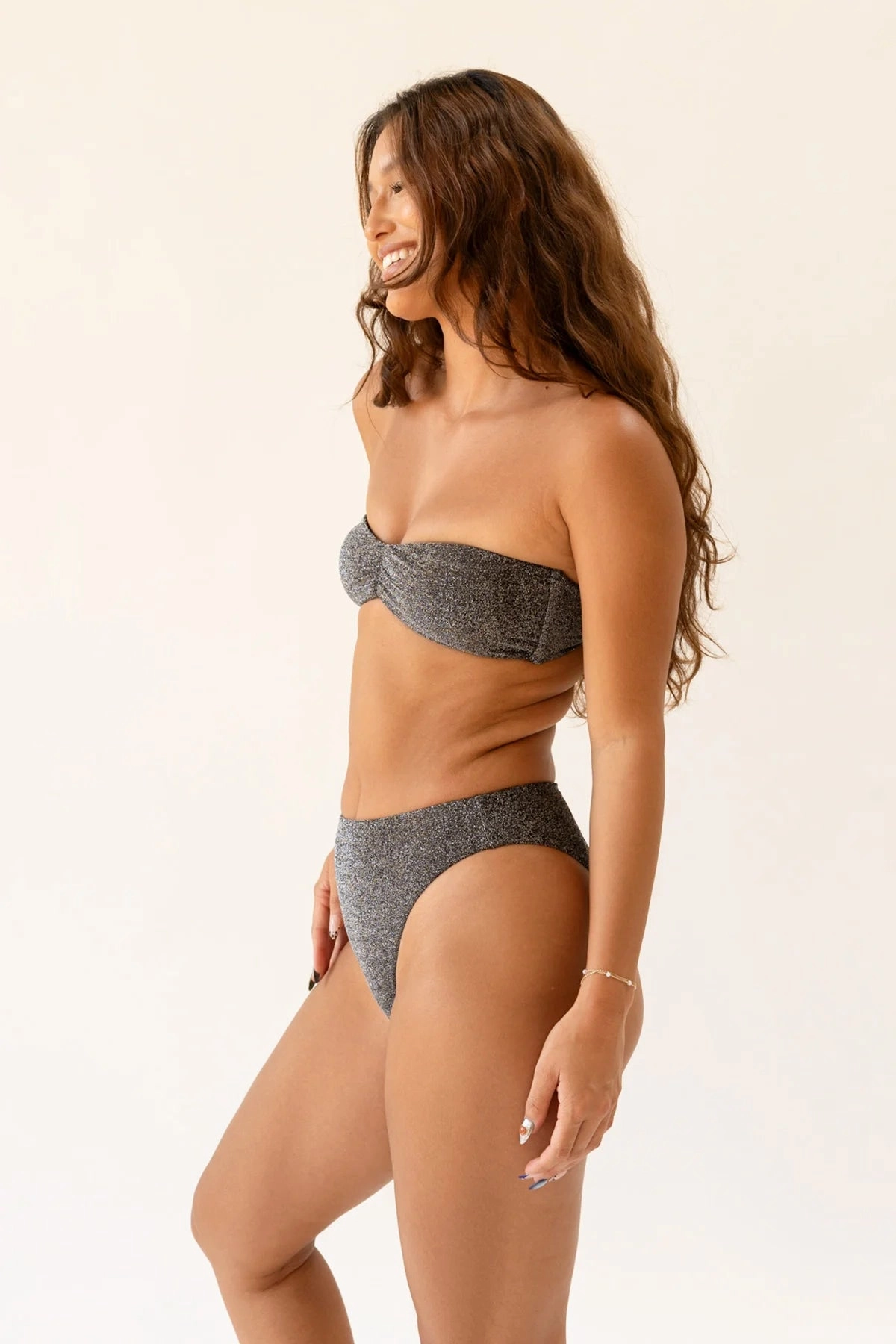 Seashore High Waist Cheeky Bikini Bottom