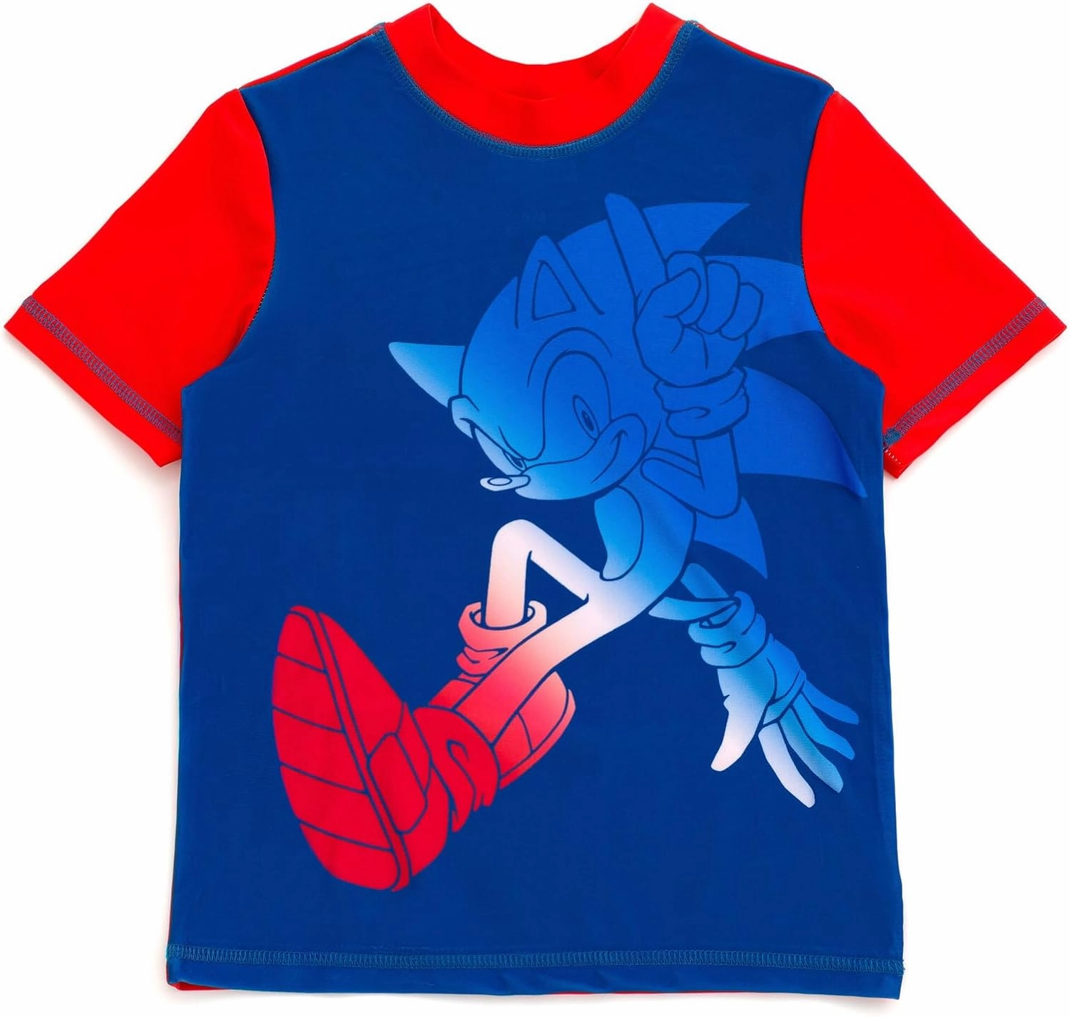 SEGA Sonic The Hedgehog Pullover Rash Guard and Swim Trunks Outfit Set Little Kid to Big Kid