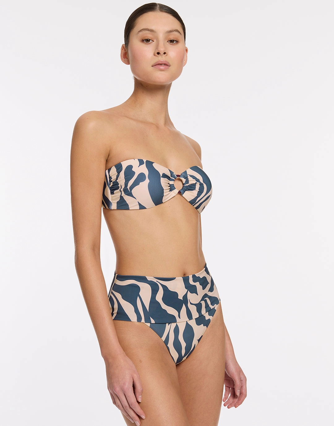 Sereno Fold Bikini Pant - Steel Blue