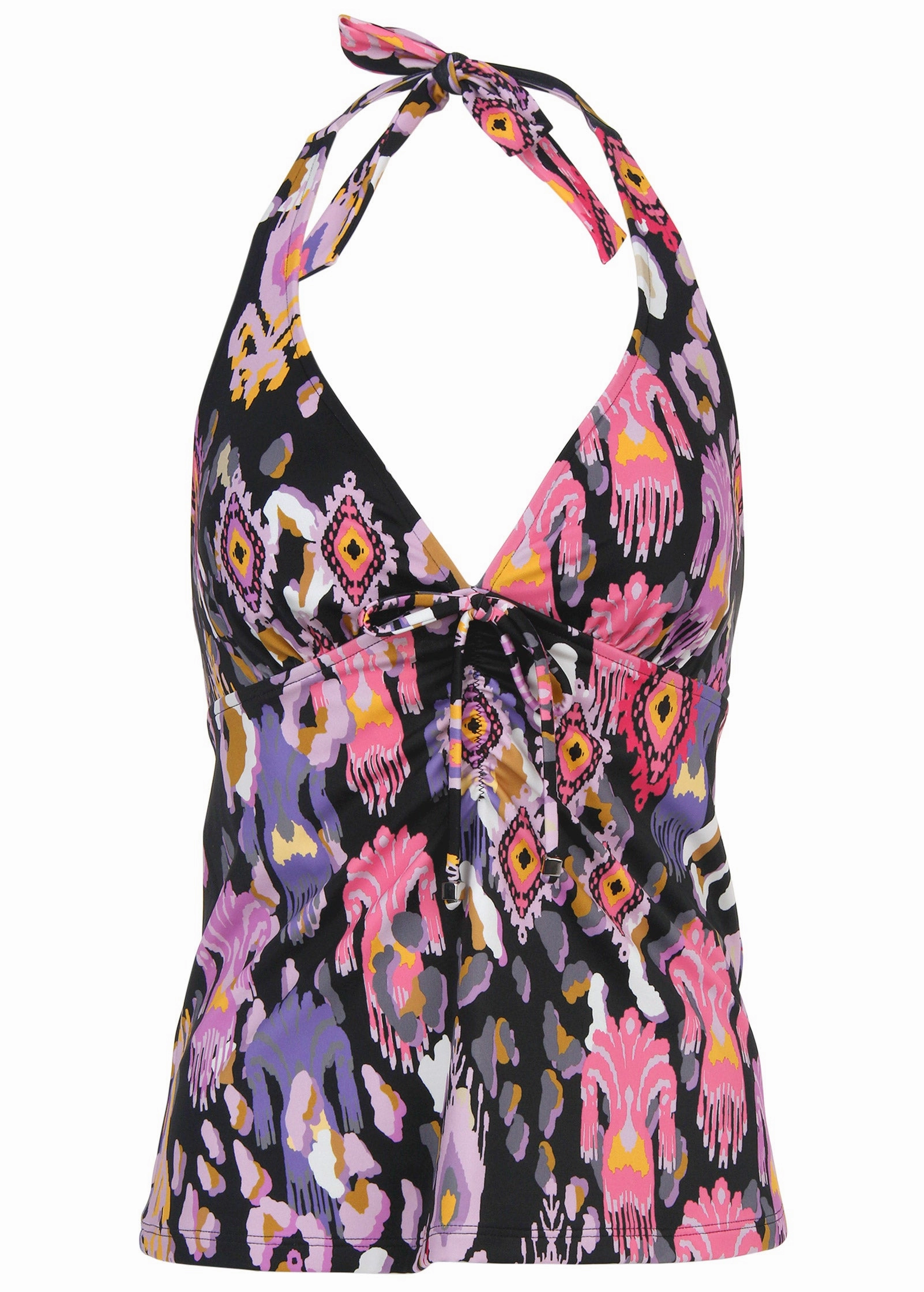 Sicily Halter Tankini - Desert Ikat Black