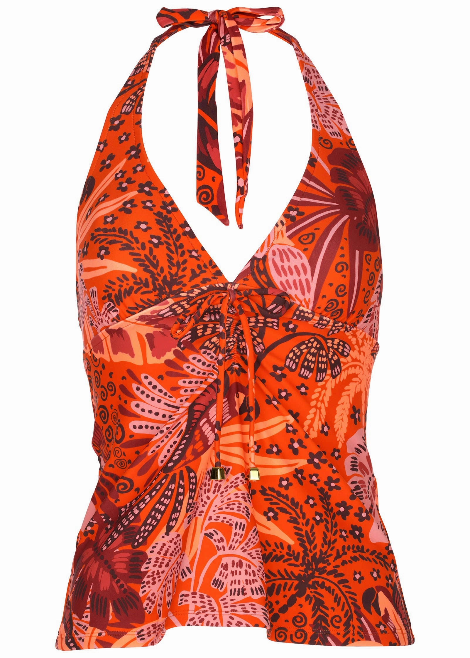 Sicily Halter Tankini - Parrot Palm