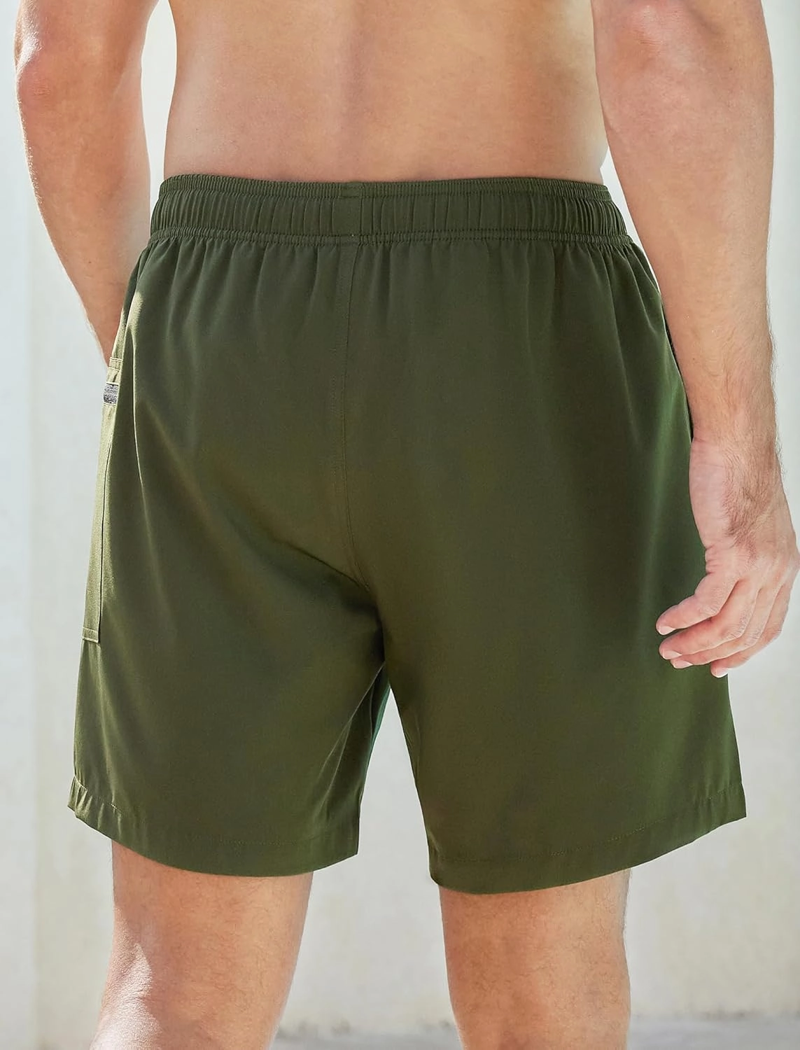 SILKWORLD Mens Swim Trunks 6" Quick Dry Bathing Suit Beach Swimming Shorts with Compression Liner and Zipper Pockets