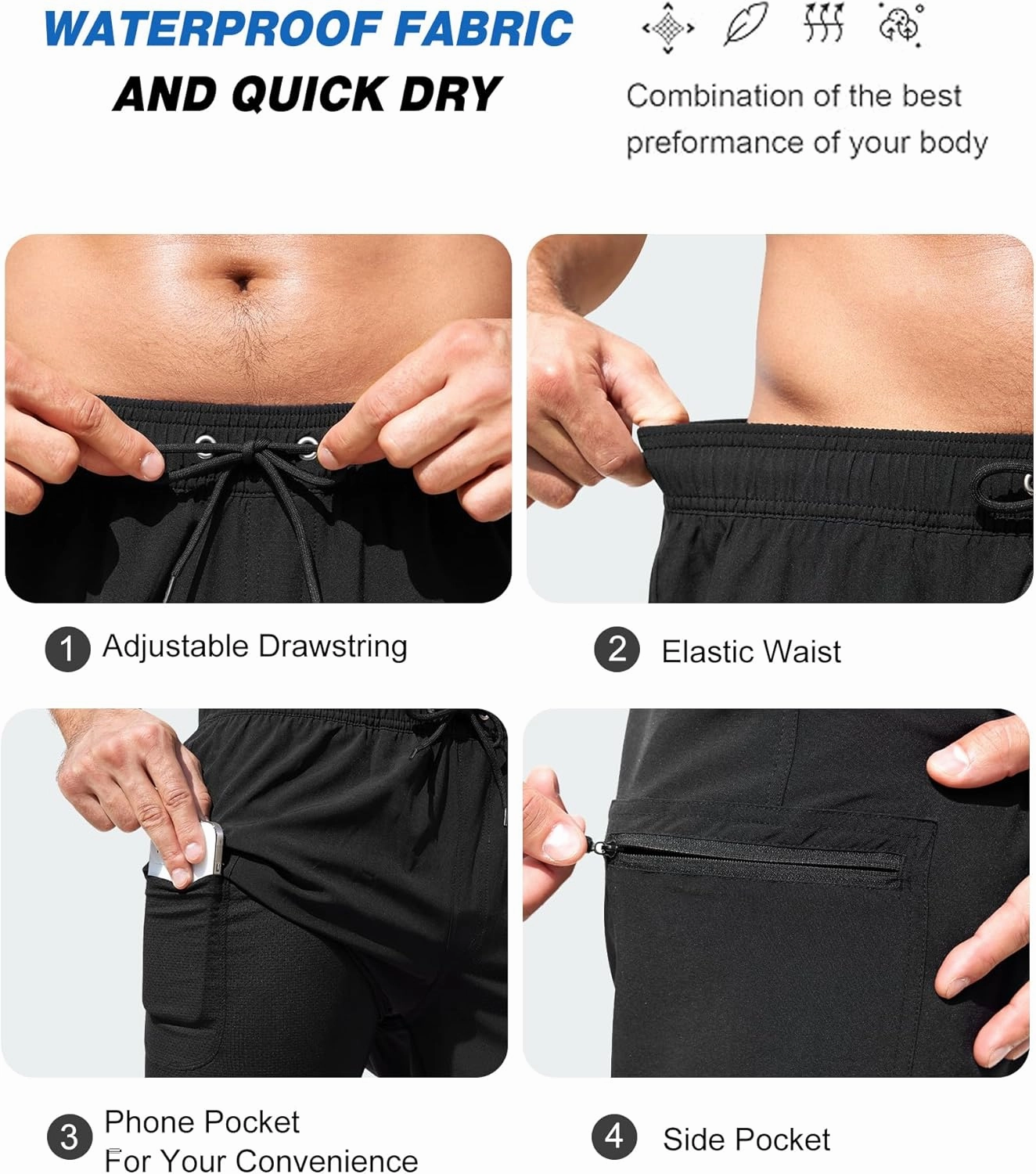 SILKWORLD Mens Swim Trunks with Compression Liner 9 Inch Long Bathing Suit 2 in 1 Beach Quick Dry Shorts with Pockets