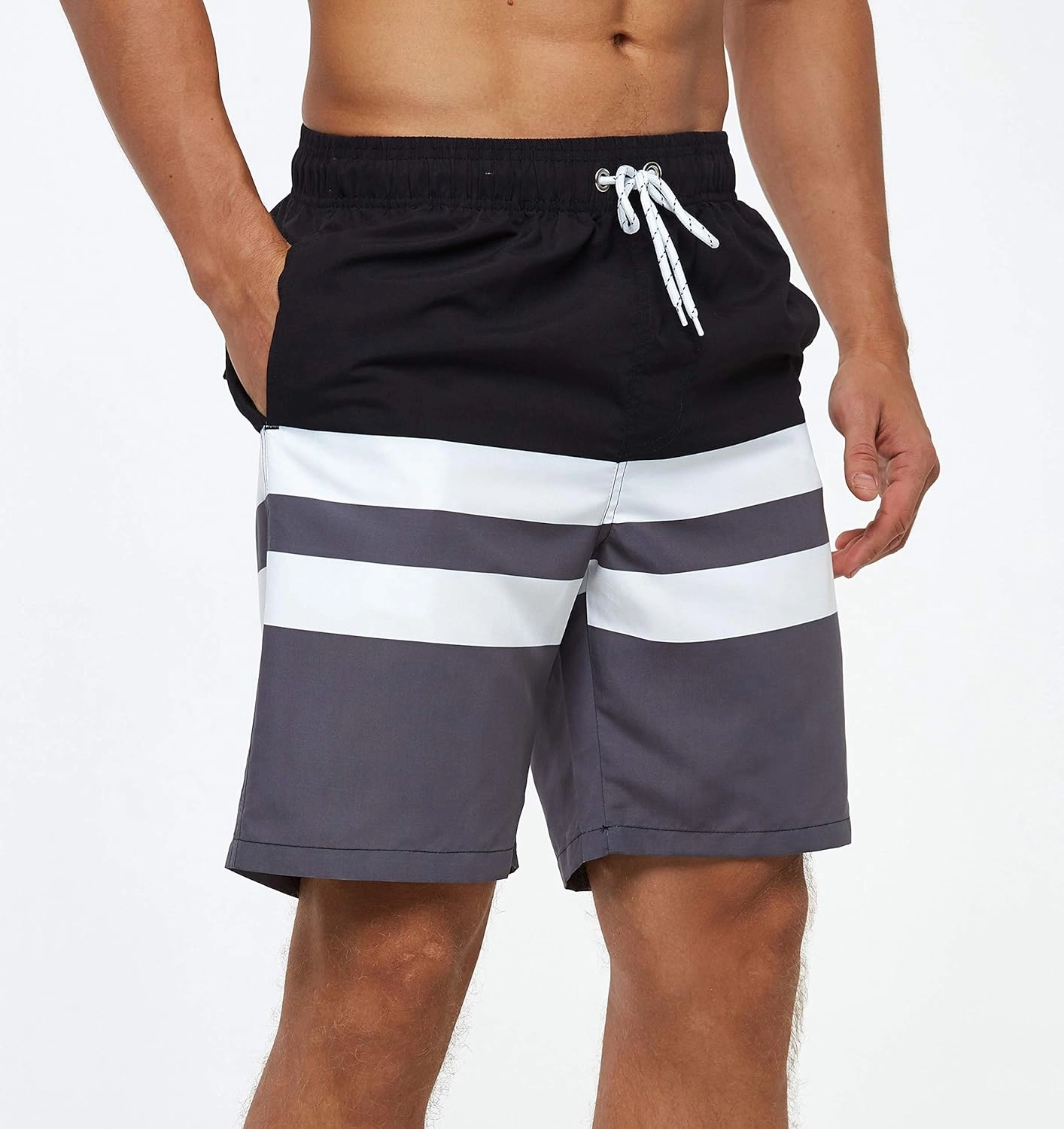 SILKWORLD Mens Swimming Shorts Quick Dry Beach Trunks Swimwear with Mesh Lining