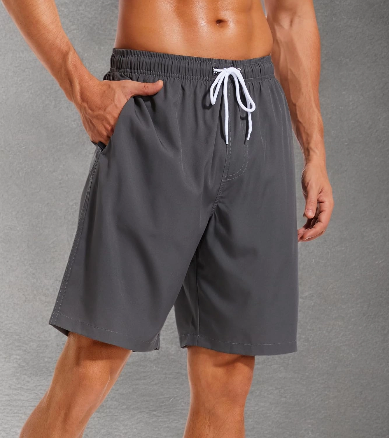 SILKWORLD Mens Swimming Shorts Quick Dry Beach Trunks Swimwear with Mesh Lining