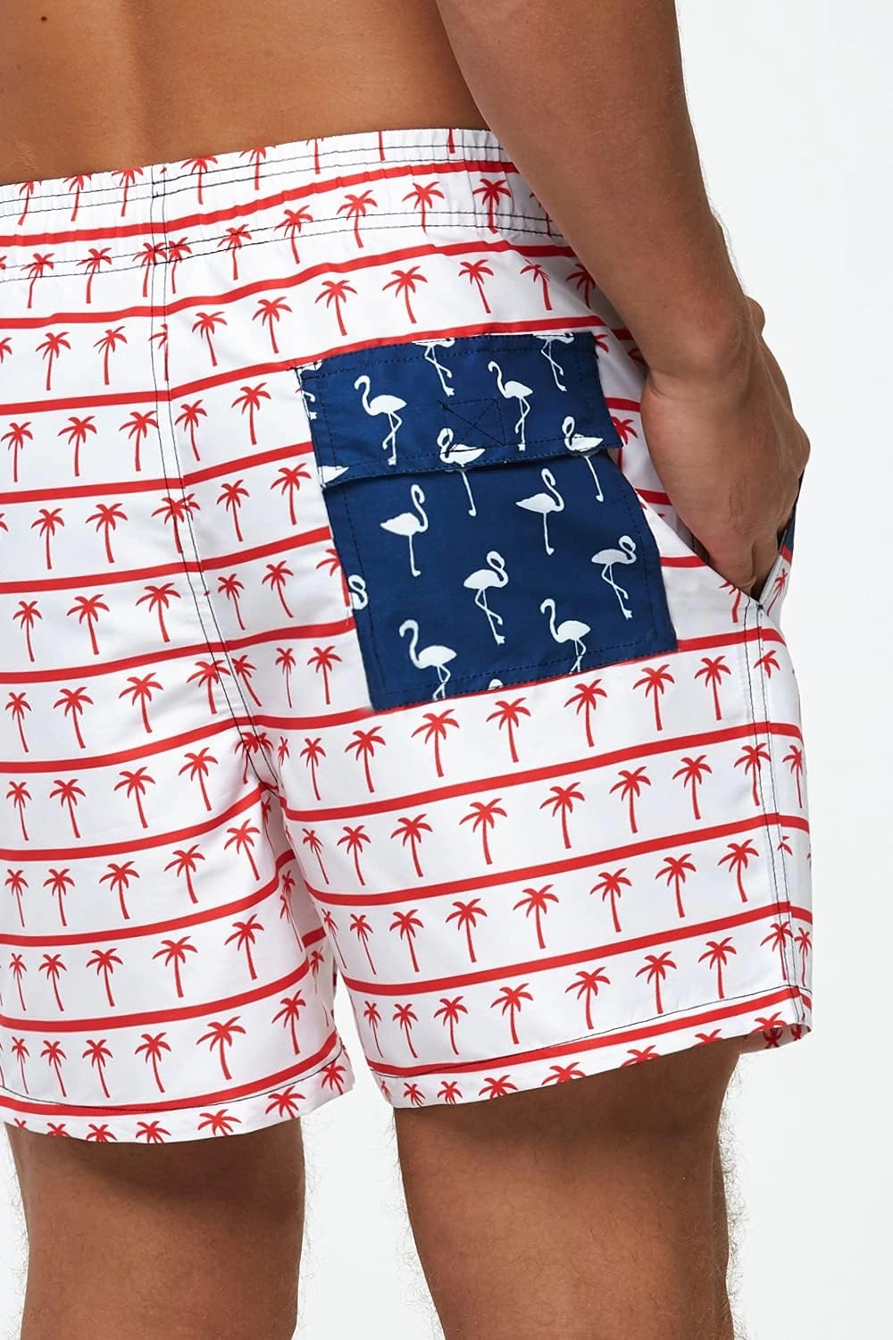 SILKWORLD Mens Swimming Trunks 5 Inch Inseam Swim Shorts Summer Bathing Suit Swimwear Beachwear with Pockets