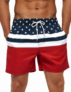 SILKWORLD Mens Swimming Trunks 5 Inch Inseam Swim Shorts Summer Bathing Suit Swimwear Beachwear with Pockets