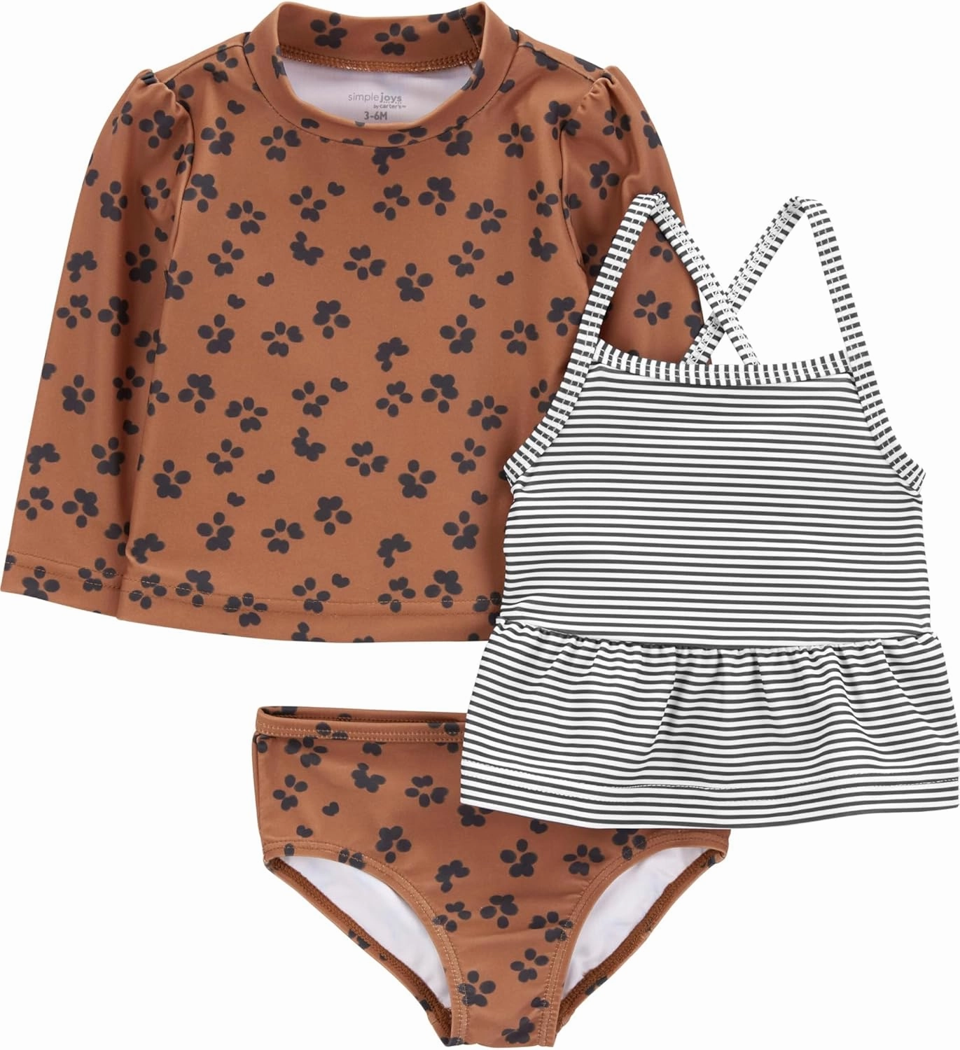 Simple Joys by Carter's Girls' 3-Piece Assorted Rashguard Sets