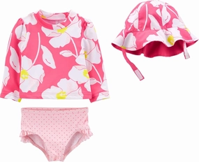 Simple Joys by Carter's Girls' 3-Piece Assorted Rashguard Sets